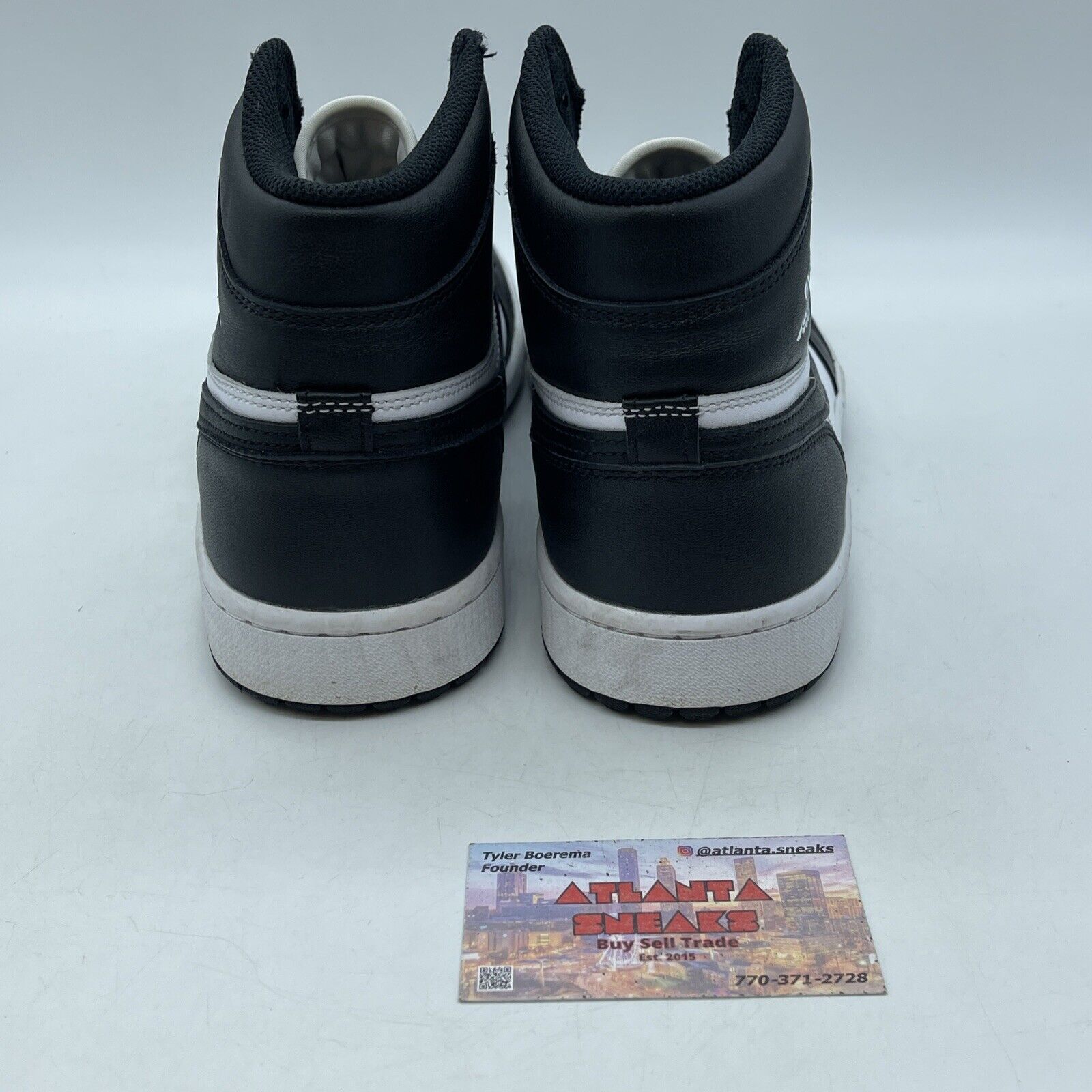 Size 10.5 - Jordan 1 High Golf Panda White Black Leather (DQ0660-101)
