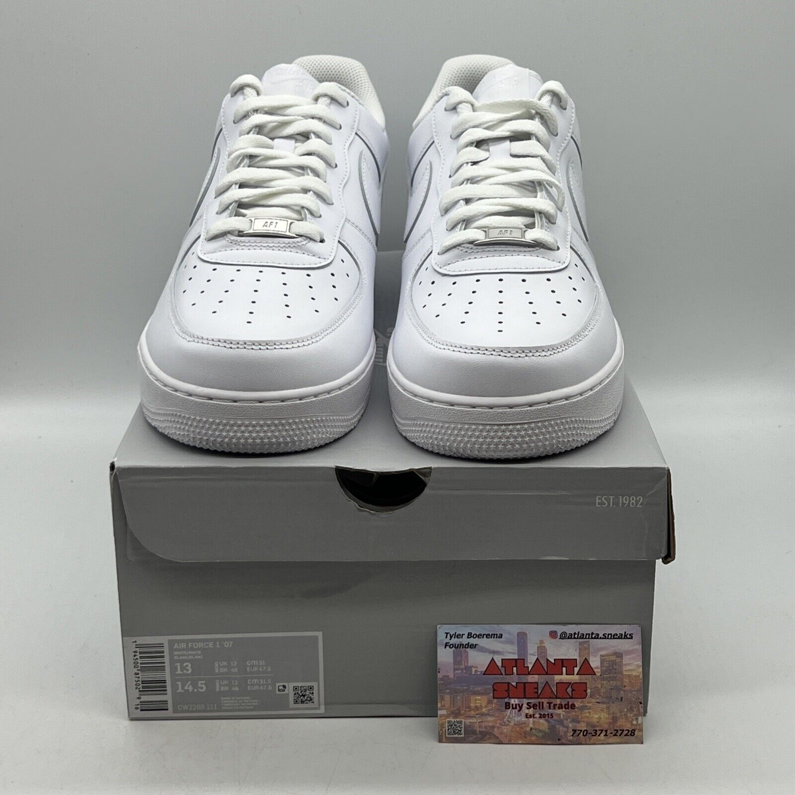 Size 13 - Nike Air Force 1 '07 Low Triple White Brand New Og All