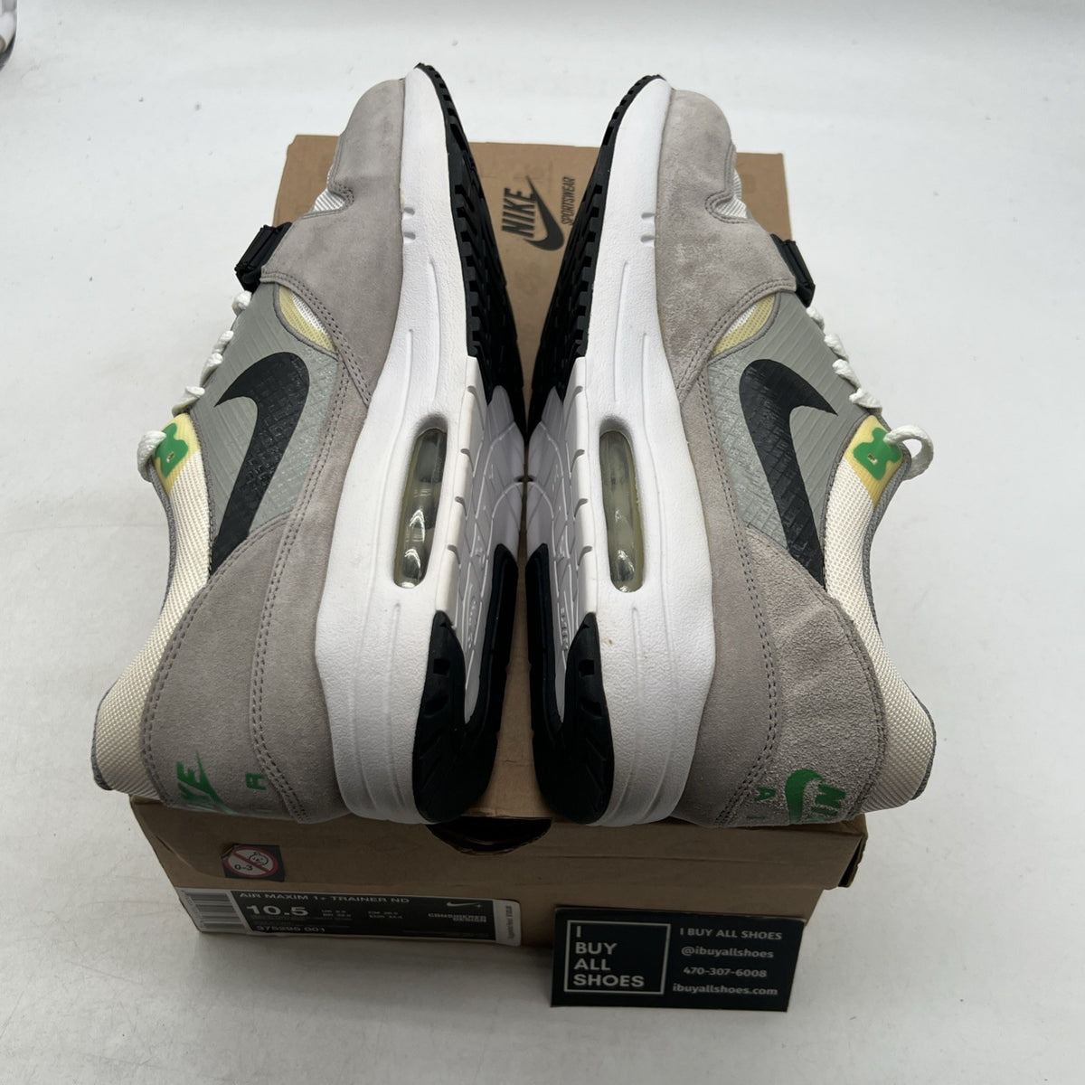Size 10.5 - Nike Air Maxim 1+ Trainer Nd Gray (375295-001)