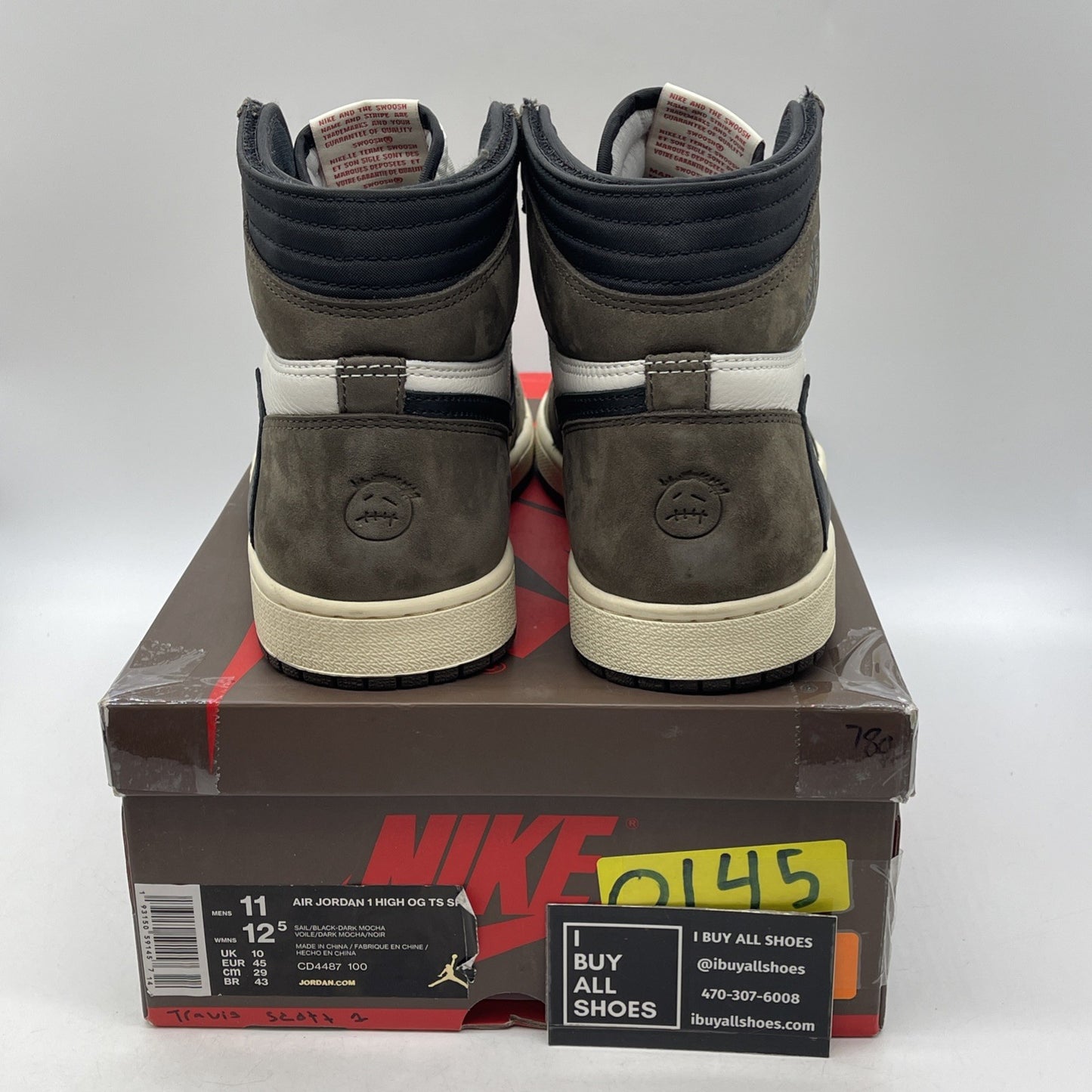 Size 11 - Air Jordan 1 Retro OG x Travis Scott High Mocha (CD4487-100)