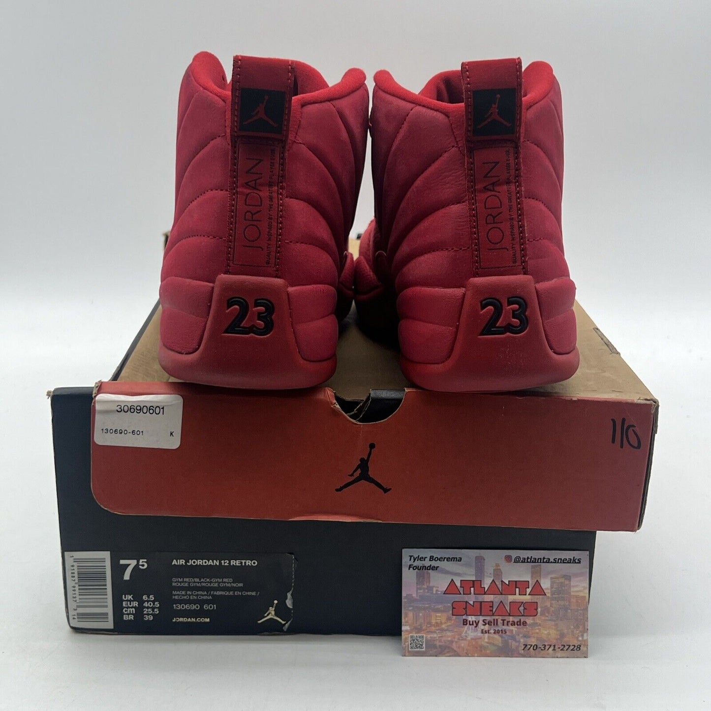 Size 7.5 - Air Jordan 12 Retro Gym Red (130690-601)