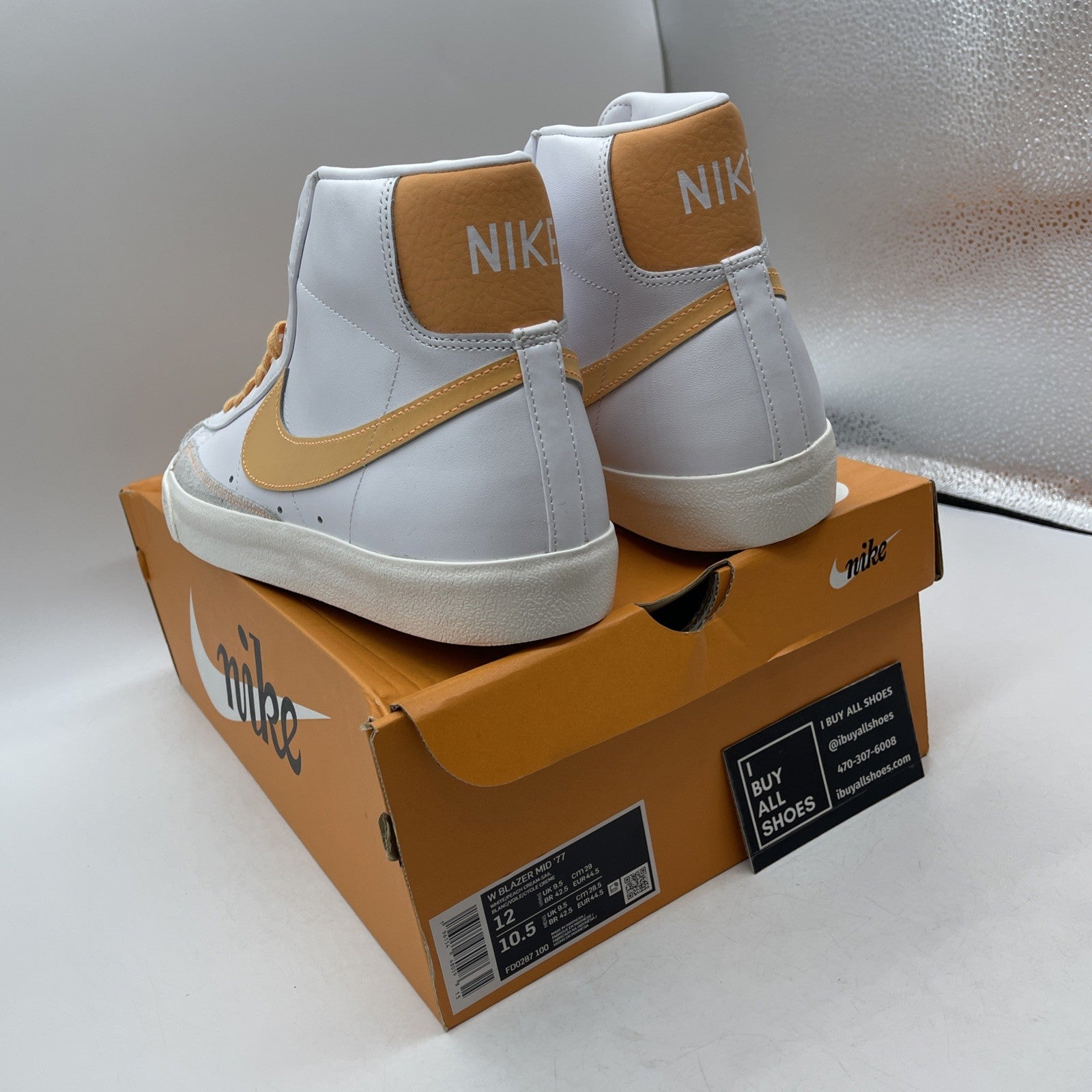 Size 13W - Nike Blazer '77 Mid White Peach (FD0287-100)