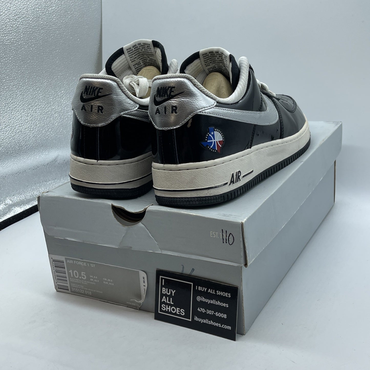 Size 10.5 - Nike Air Force 1 '07 All-Star 2011 Dallas Leather (315122-018)