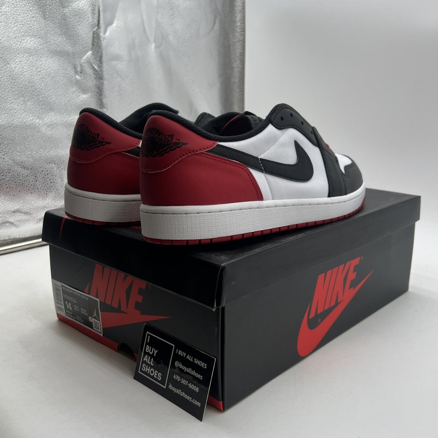 Size 14 - Air Jordan 1 Retro OG Low Black Toe (CZ0790-106)