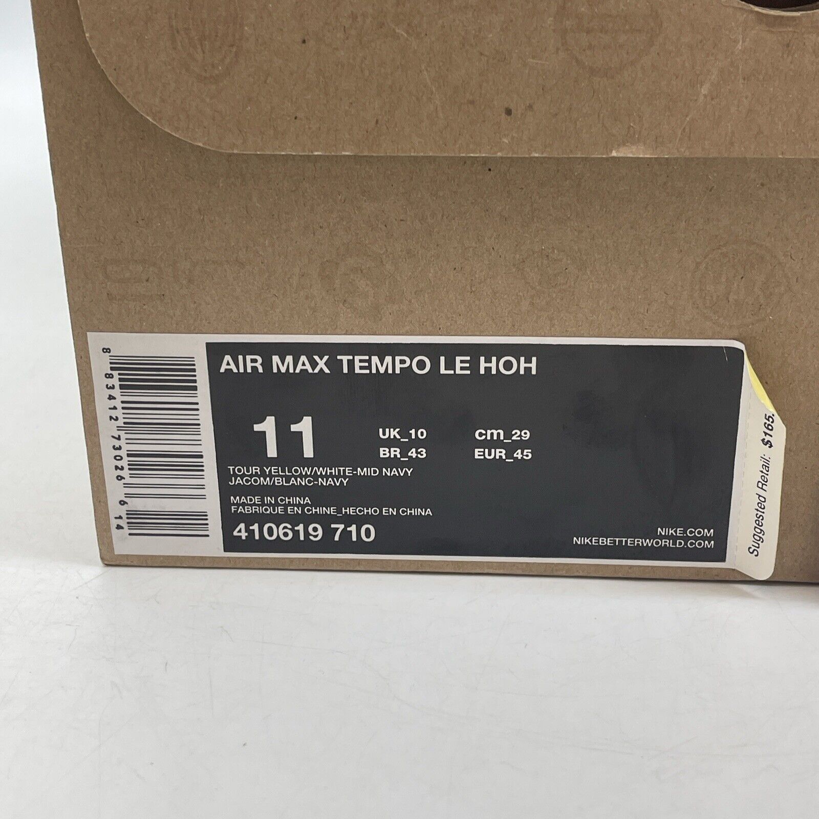 Size 11 - Nike Air Max Tempo Le Hoh Michigan White Yellow Suede (410619-710)