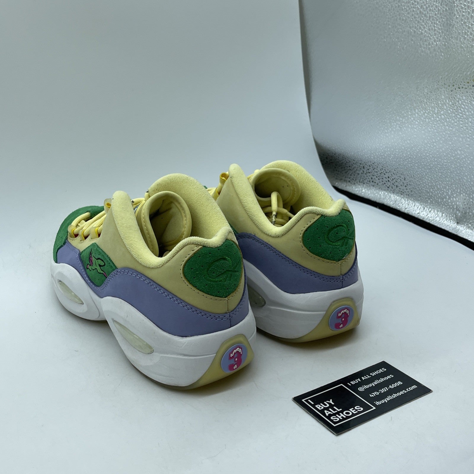 Size 9.5 - Reebok BBC Ice Cream x Question Low Yellow Lilac Glow (FZ4345)