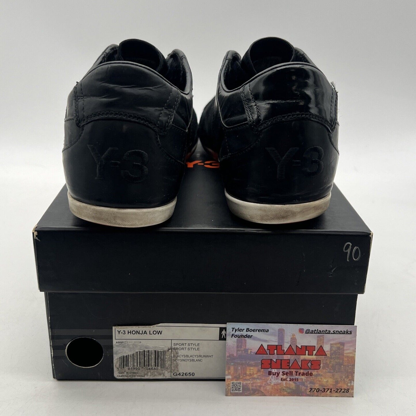 Size 10 - Adidas Mens Yohji Yamamoto Sneakers Black (G42650) Low Top