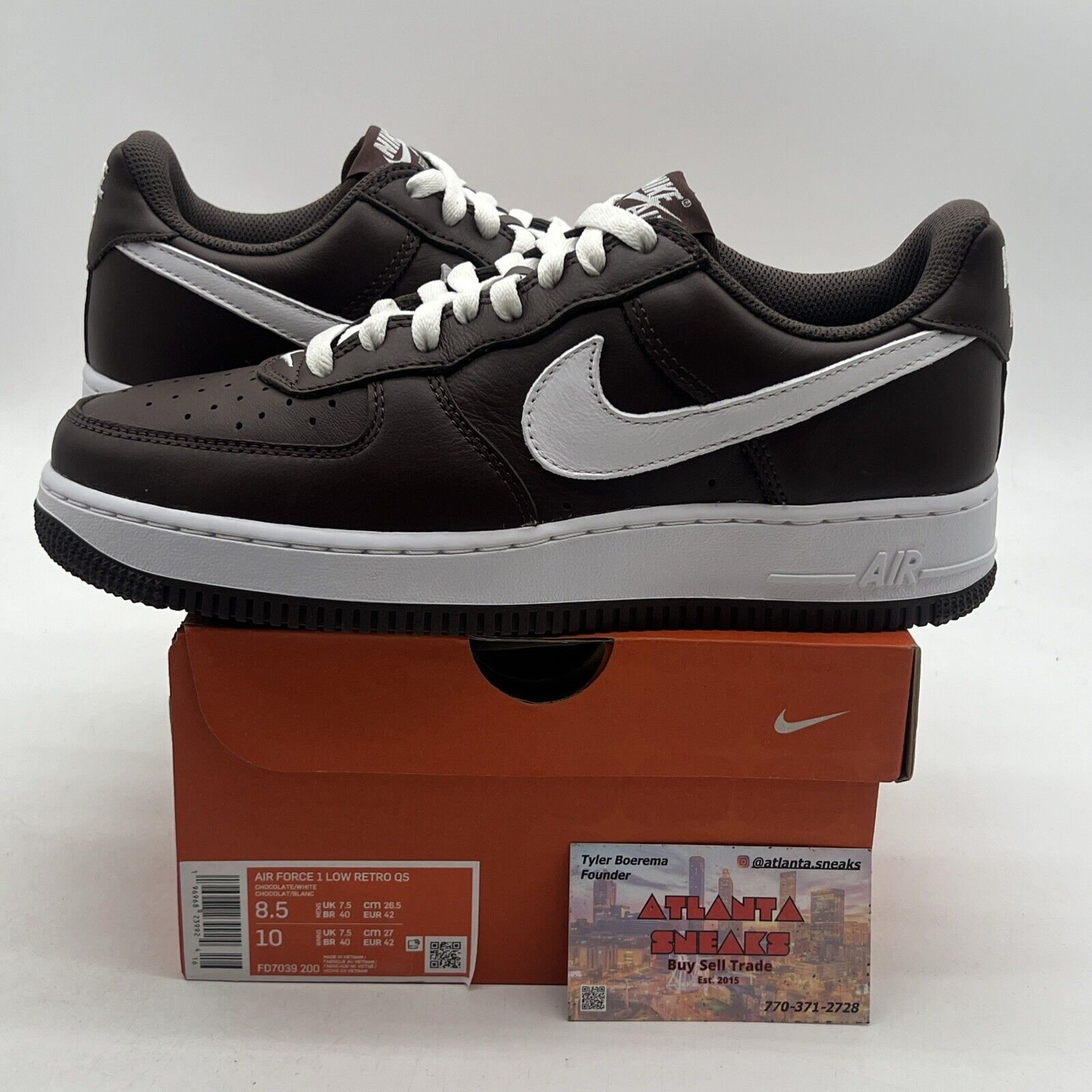 Size 8.5 - Nike Air Force 1 Low Color of the Month - Chocolate (FD7039-200)