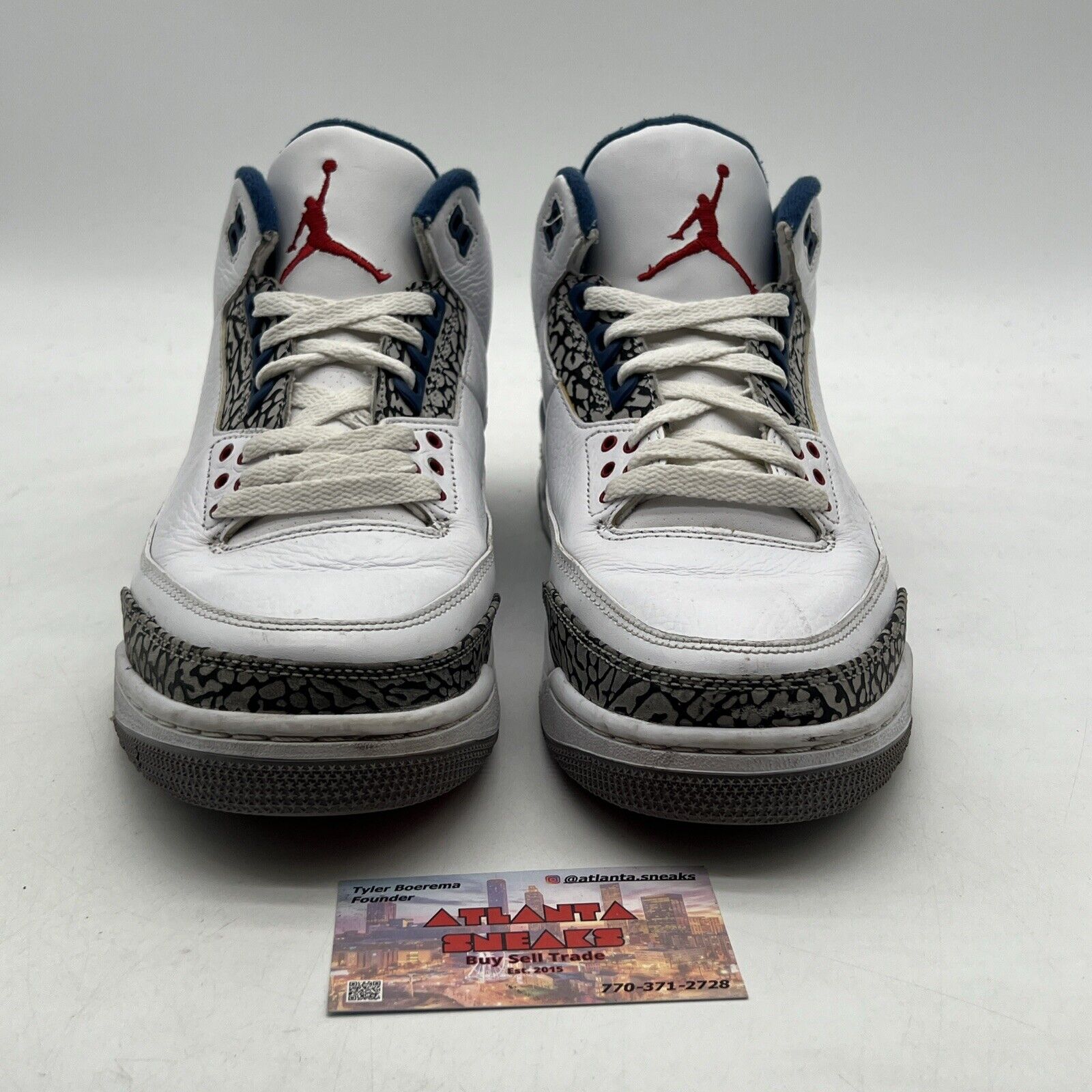 Size 10 - Air Jordan 3 Retro 2011 True Blue (136064-104)