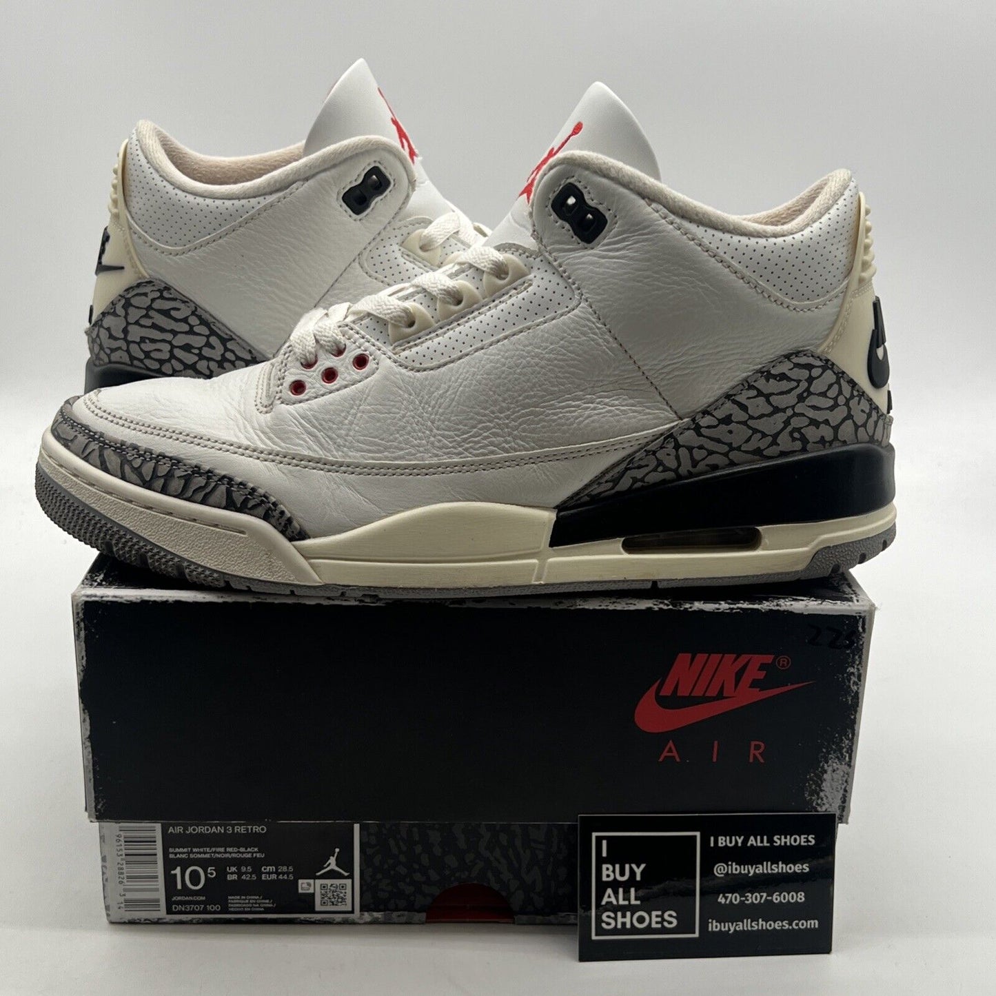 Size 10.5 - Air Jordan 3 Retro Mid White Cement Reimagined (DN3707-100)
