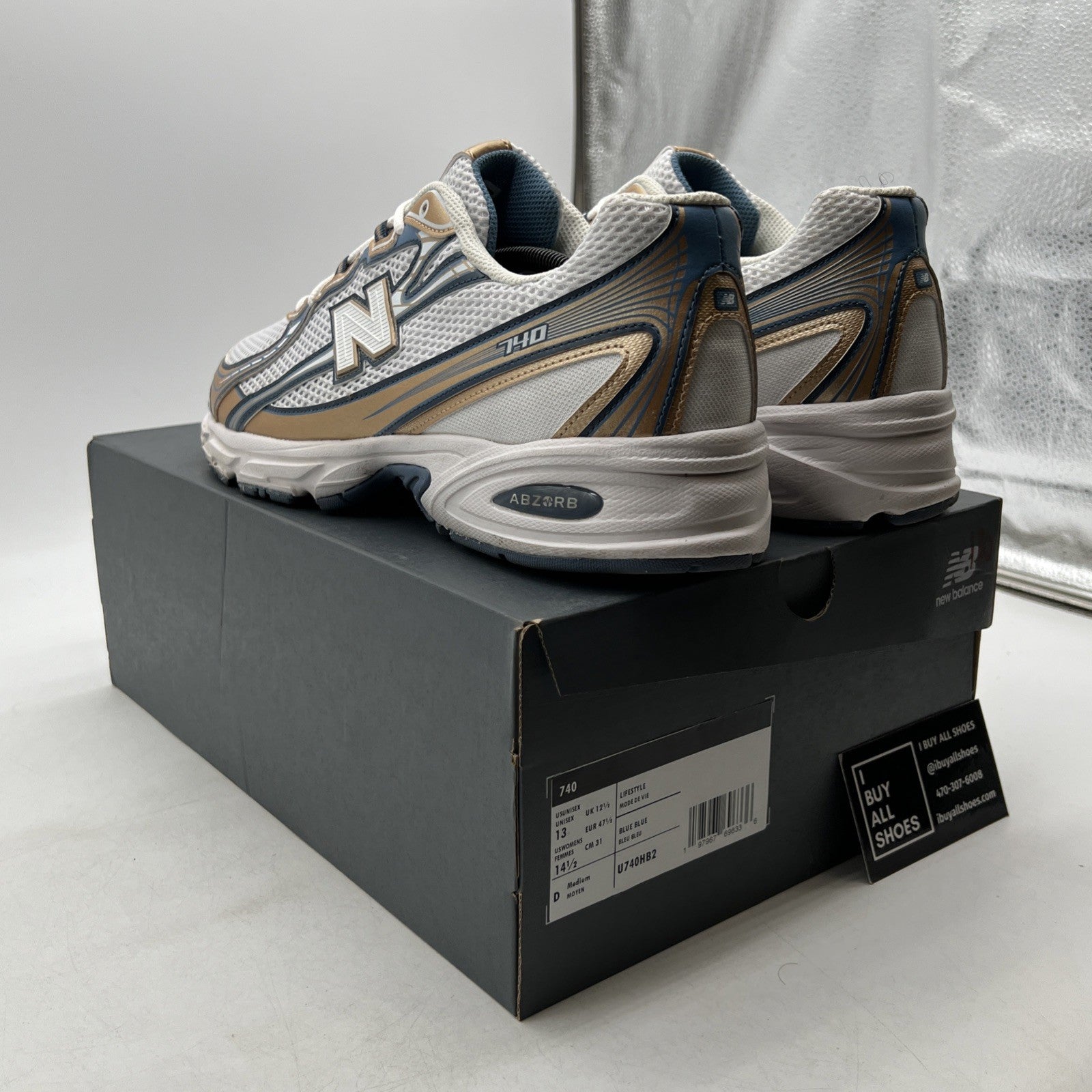 Size 13 - New Balance 740v2 Heron Blue Vintage Indigo (U740HB2)