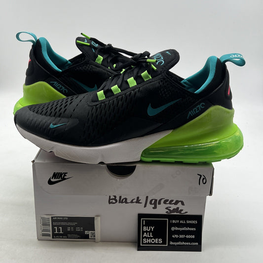 Size 11 - Nike Air Max 270 Black Green Strike (DJ5136-001)