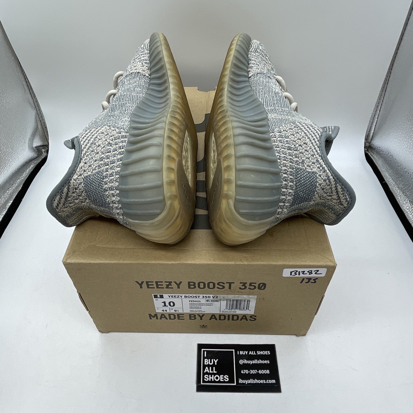 Size 10 - adidas Yeezy Boost 350 V2 Low Israfil Blue Grey Suede (FZ5421)
