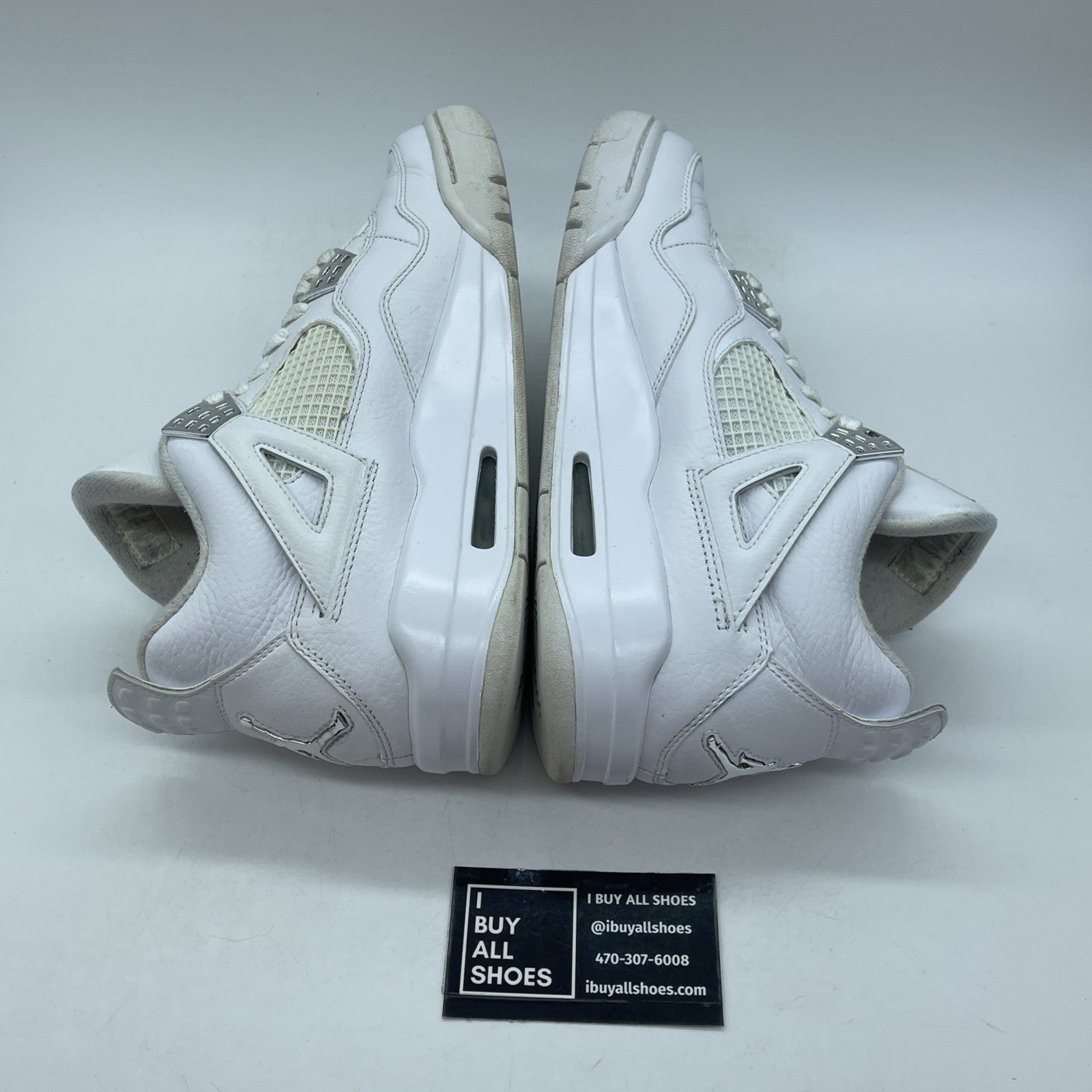 Size 9 - Air Jordan 4 Retro 25th Silver Anniversary White Leather (408202-101)