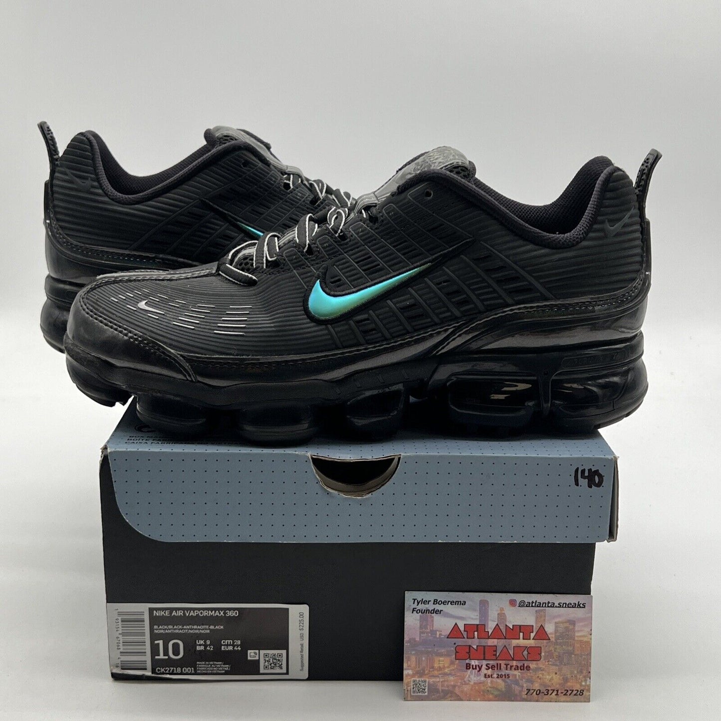 Size 10 - Nike Air VaporMax 360 Black (CK2718-001)