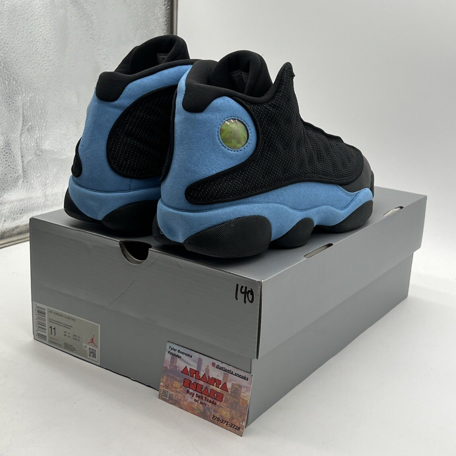 Size 11 - Jordan 13 Retro Mid Black University Blue Leather (DJ6982-041)