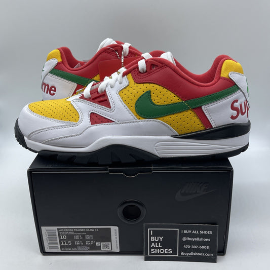 Size 10 - Nike Supreme x Air Cross Trainer 3 Low White University Gold