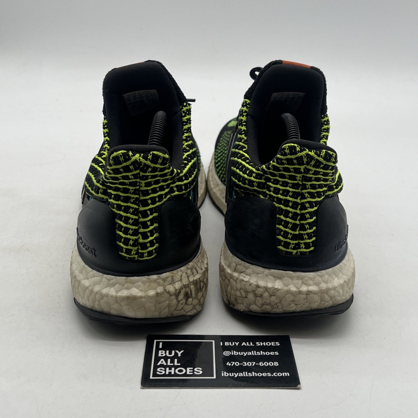 Size 10 - adidas UltraBoost 5.0 DNA Black Team Solar Green (GX4103)