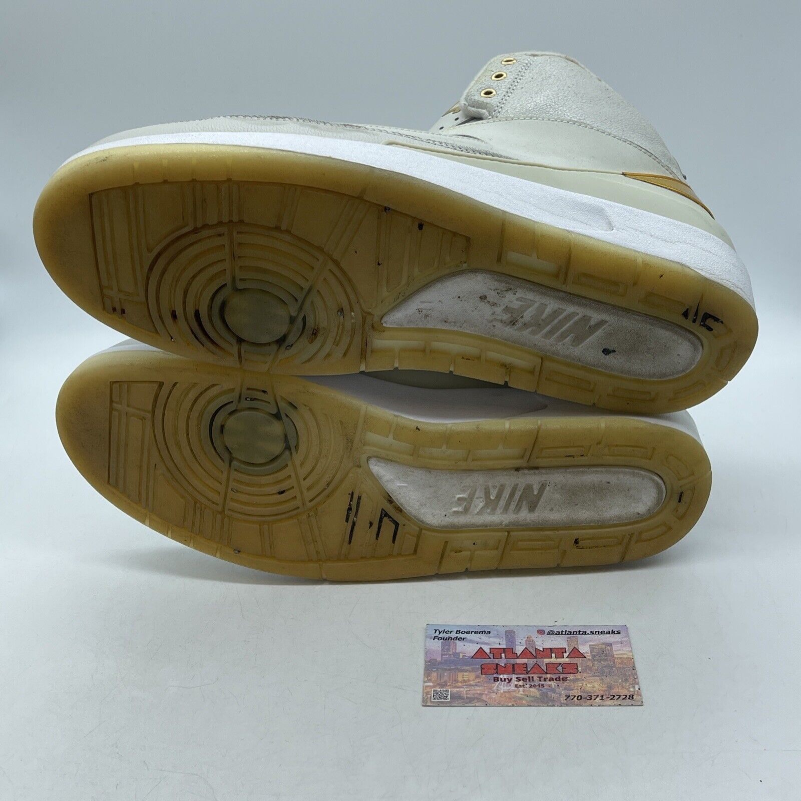 Size 11 - Air Jordan 2 Quai 54 Tan White GoldSuede Leather (866035-001)