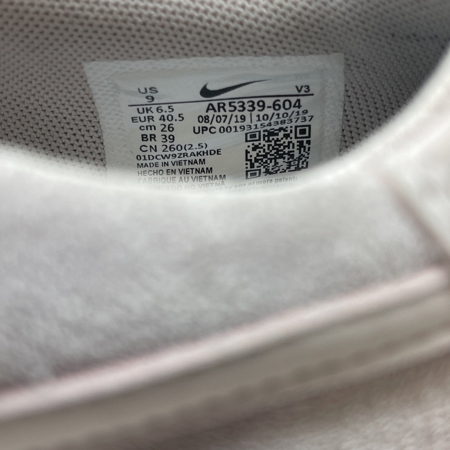 Size 9W - Nike Air Force 1 Sage Low Barely Rose Pink Black Suede (AR5339-604)