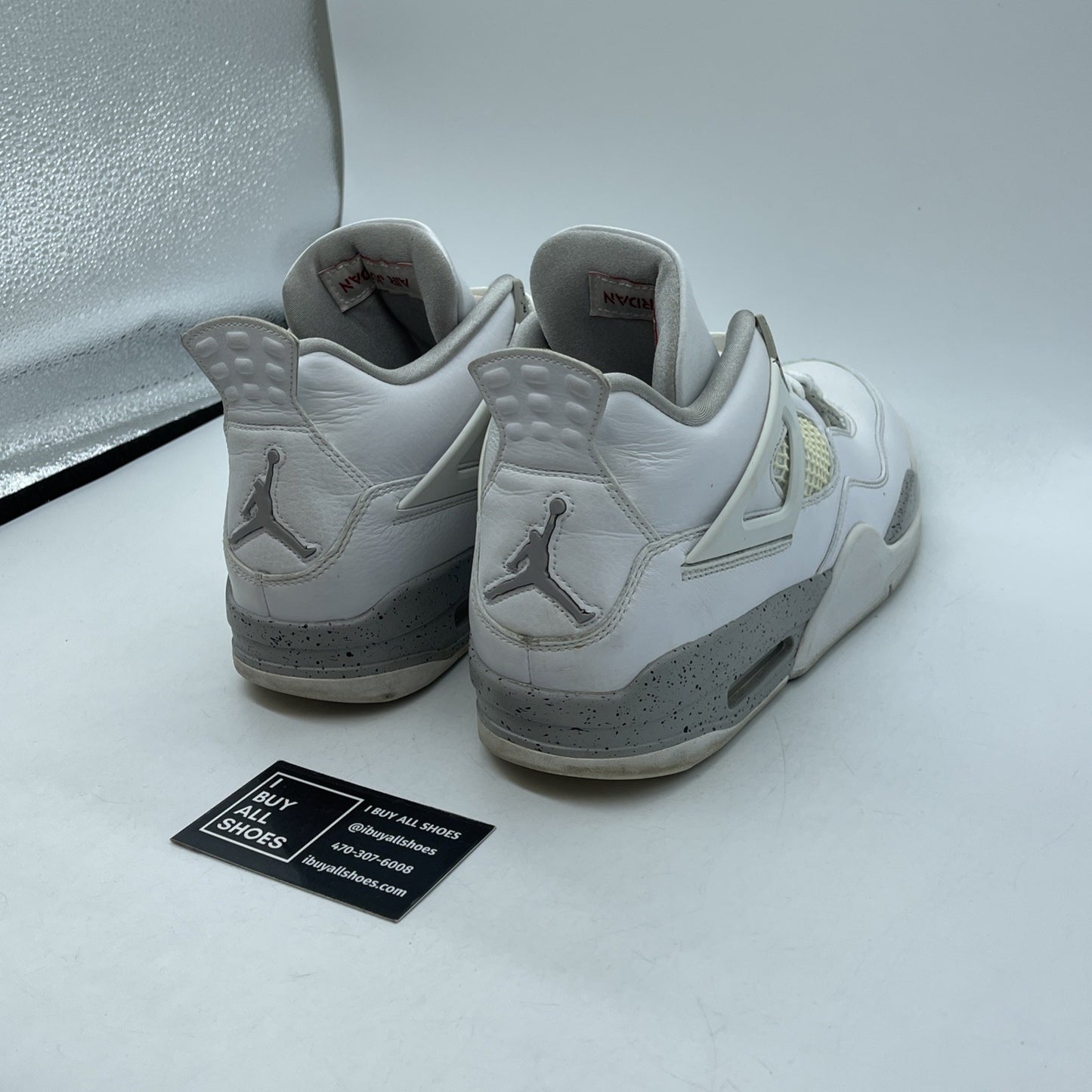 Size 9 - Jordan 4 Retro Mid White Oreo Grey Leather (CT8527-100)