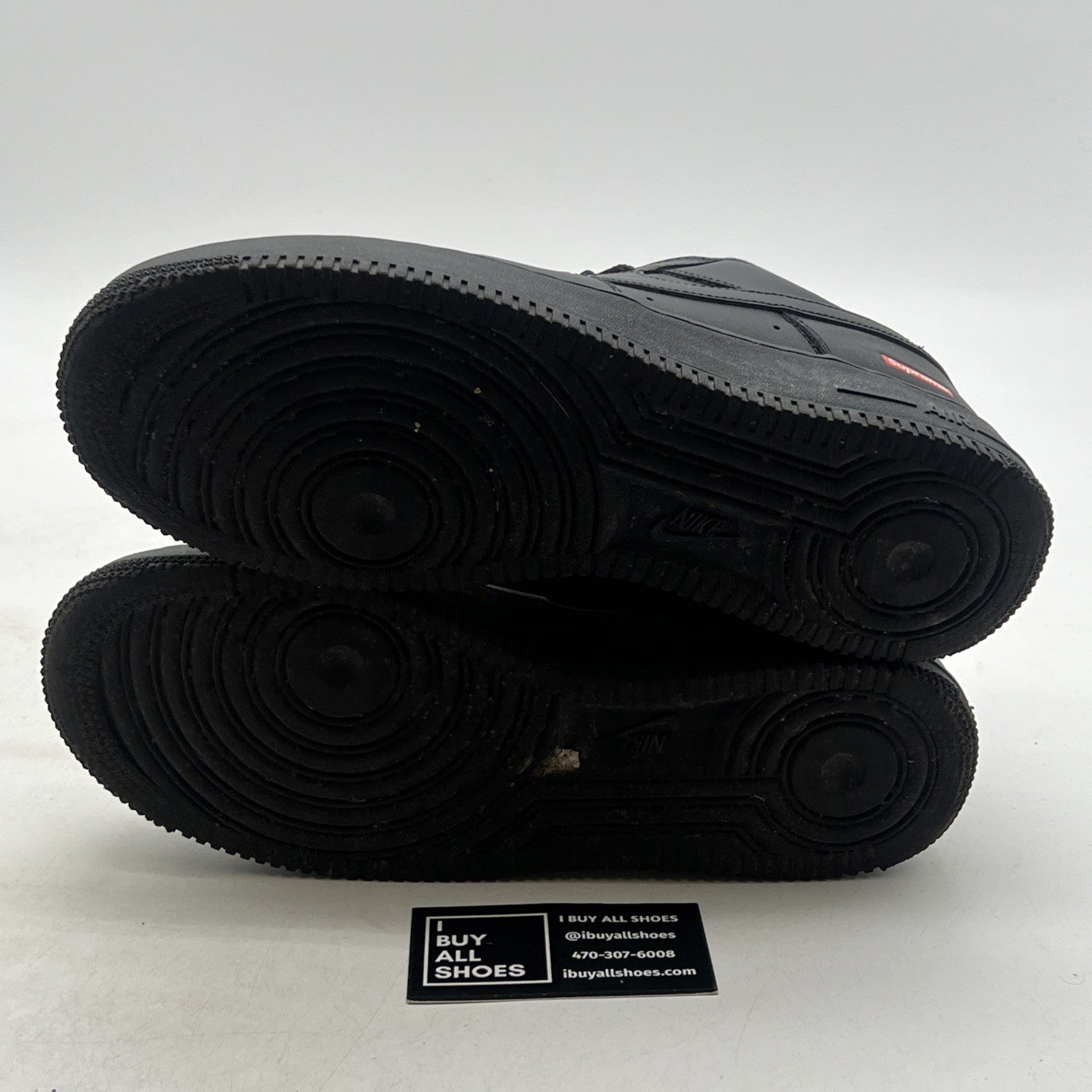 Size 9 - Nike Air Force 1 Low x Supreme Box Logo - Black (CU9225-001)