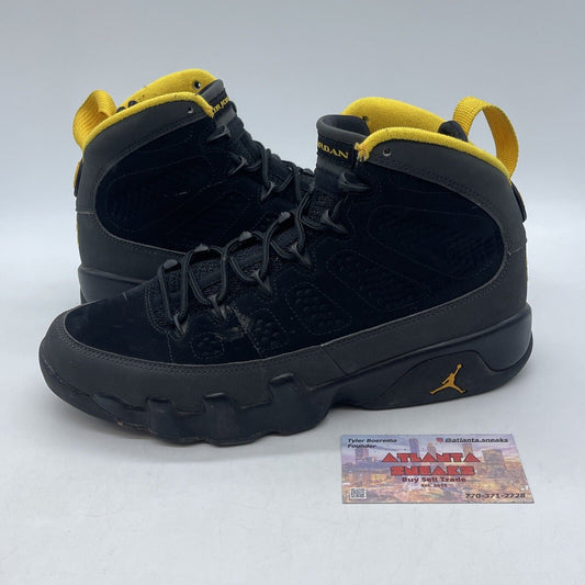 Size 8 - Jordan 9 Retro Black Yellow Suede (CT8019-070)