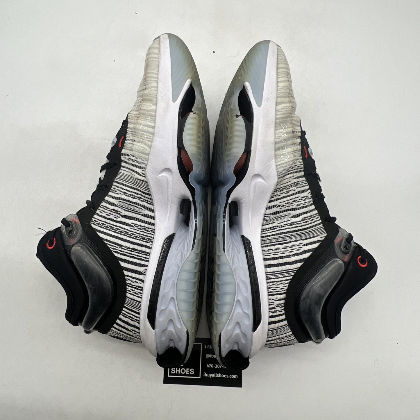 Size 12 - Nike Air Zoom GT Jump 2 Low White Black Red Athletic Shoe (DJ9431-001)