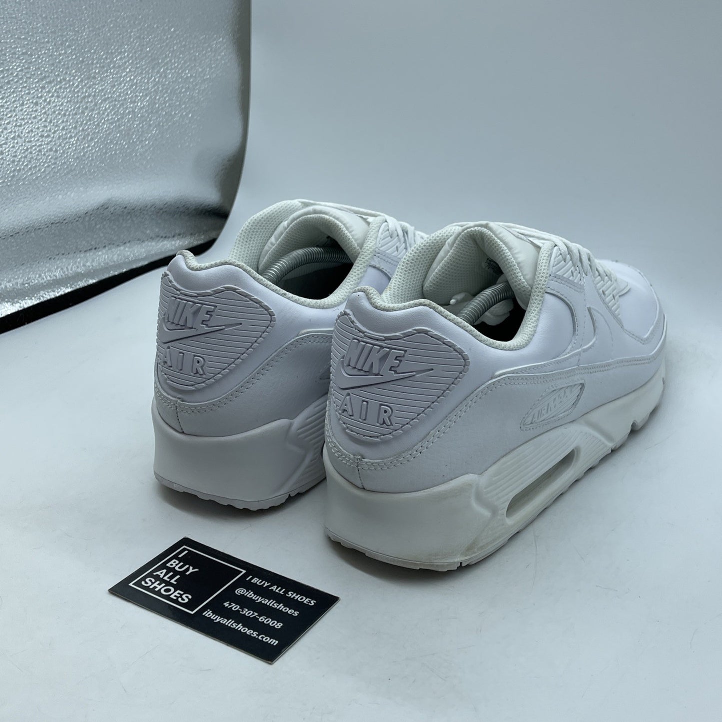 Size 13 - Nike Air Max 90 LTR Triple White Leather (CZ5594-100)
