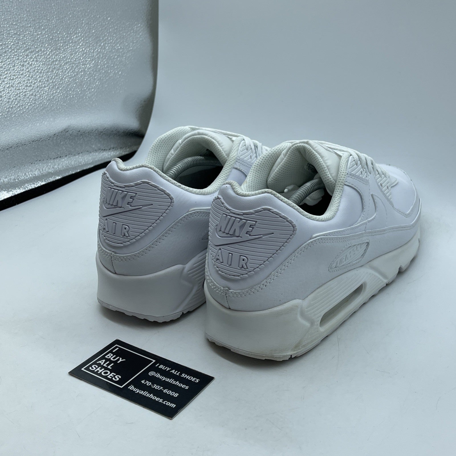 Size 13 - Nike Air Max 90 LTR Triple White Leather (CZ5594-100)