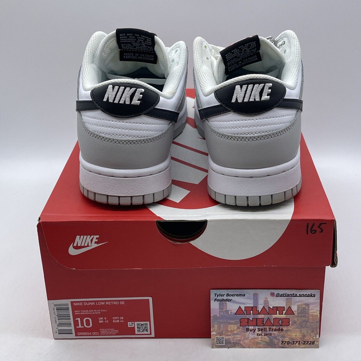 Size 10 - Nike Dunk Low SE Lottery Pack - Grey Fog White Black (DR9654-001)