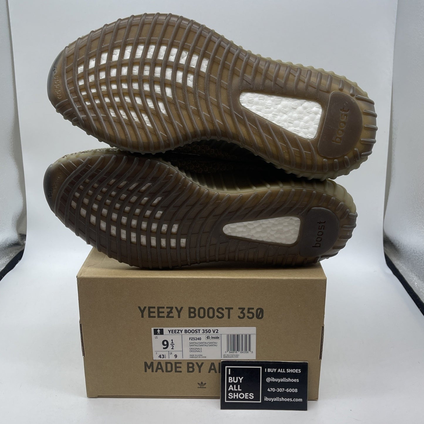 Size 9.5 - Adidas Yeezy Boost 350 V2 Sand Taupe Brown Suede (FZ5240)