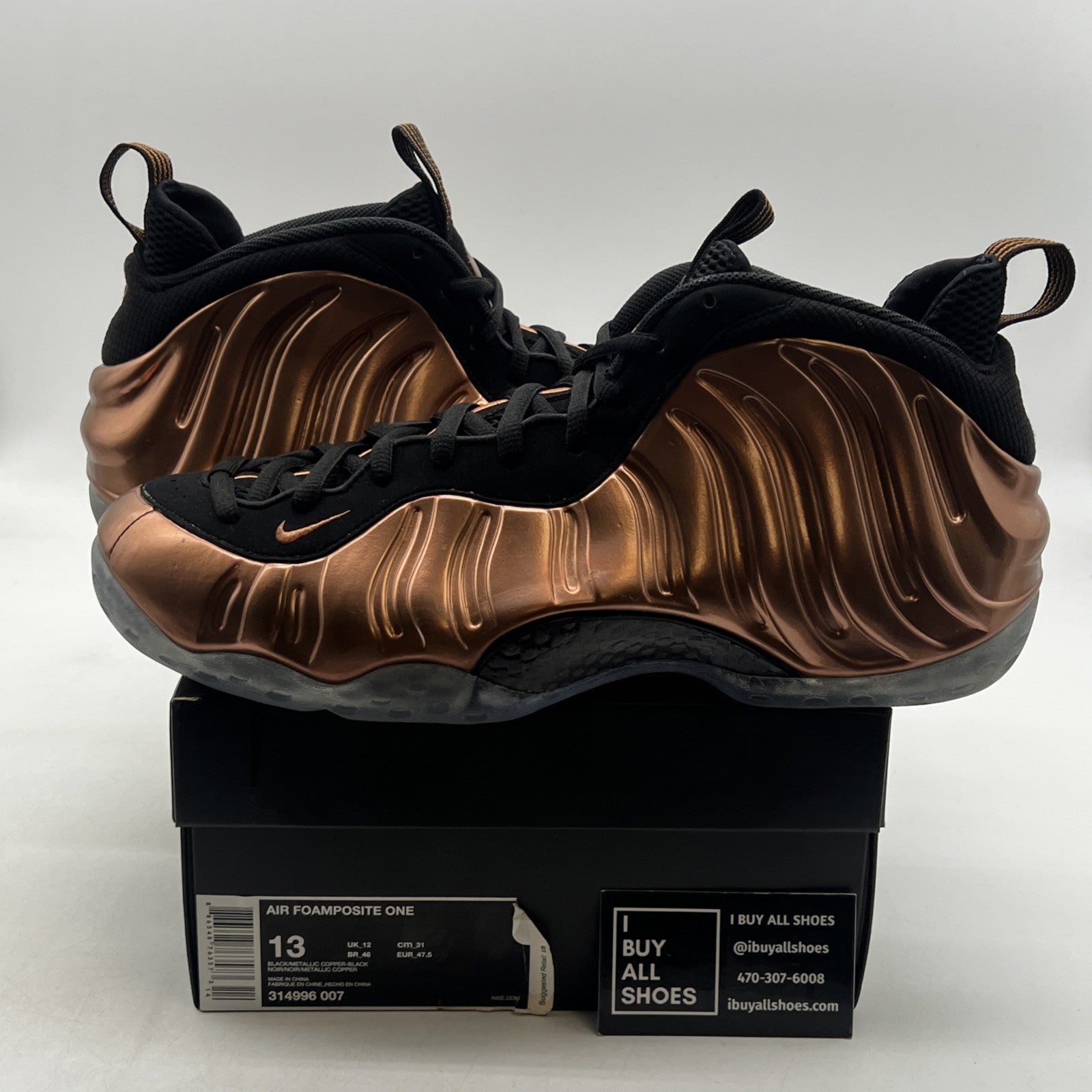 Size 13 - Nike Air Foamposite One 2017 Copper (314996-007)