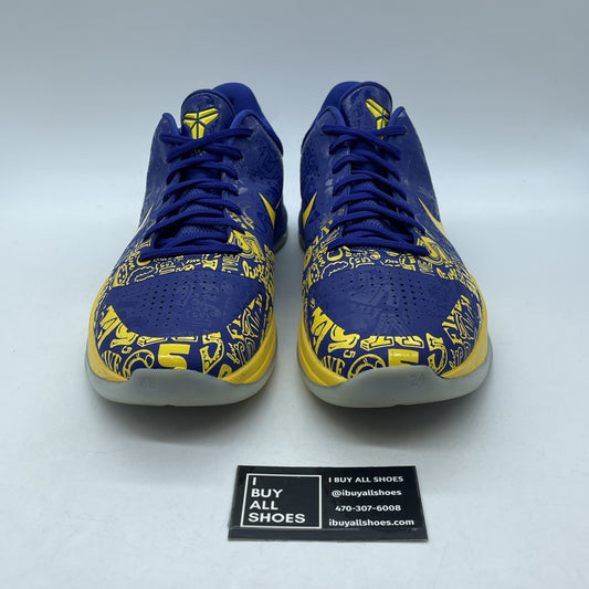 Size 12 - Nike Zoom Kobe 5 Protro 2020 5 Rings Blue Yellow Suede (CD4991-400)