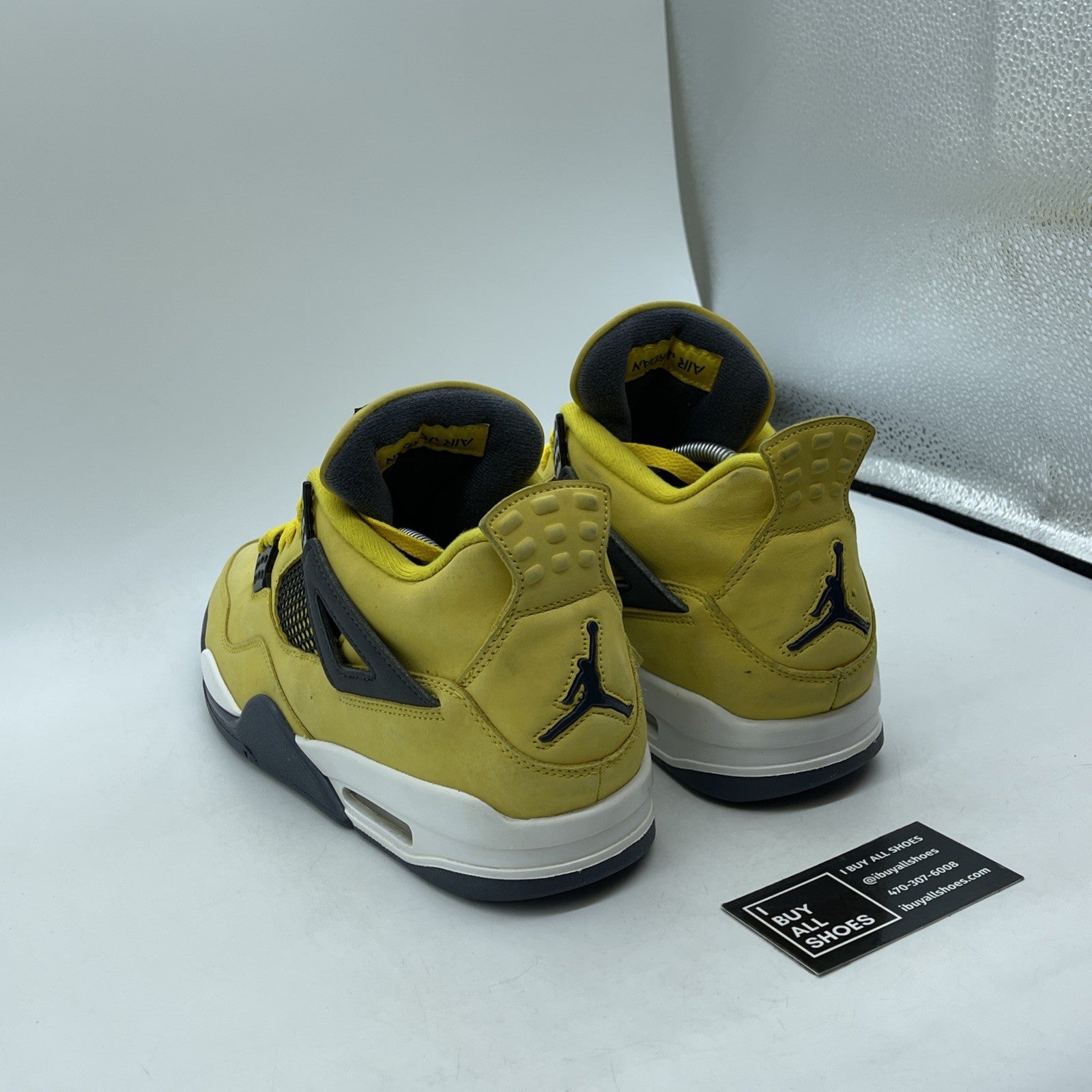 Size 11 - Jordan 4 Retro Mid Lightning Black Suede Leather (CT8527-700)