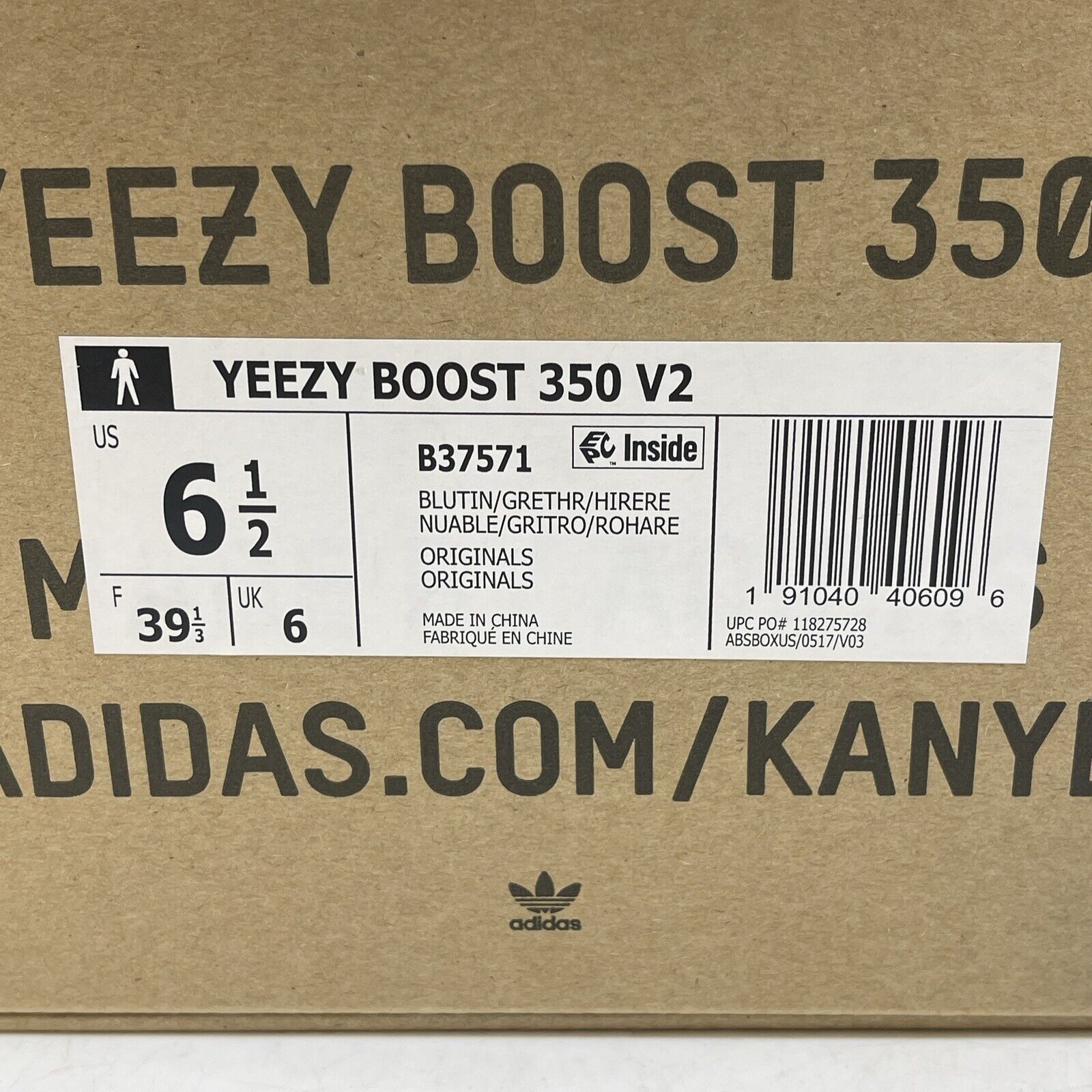 Size 6.5 - adidas Yeezy Boost 350 V2 Low Blue Tint Grey White Red (B37571)