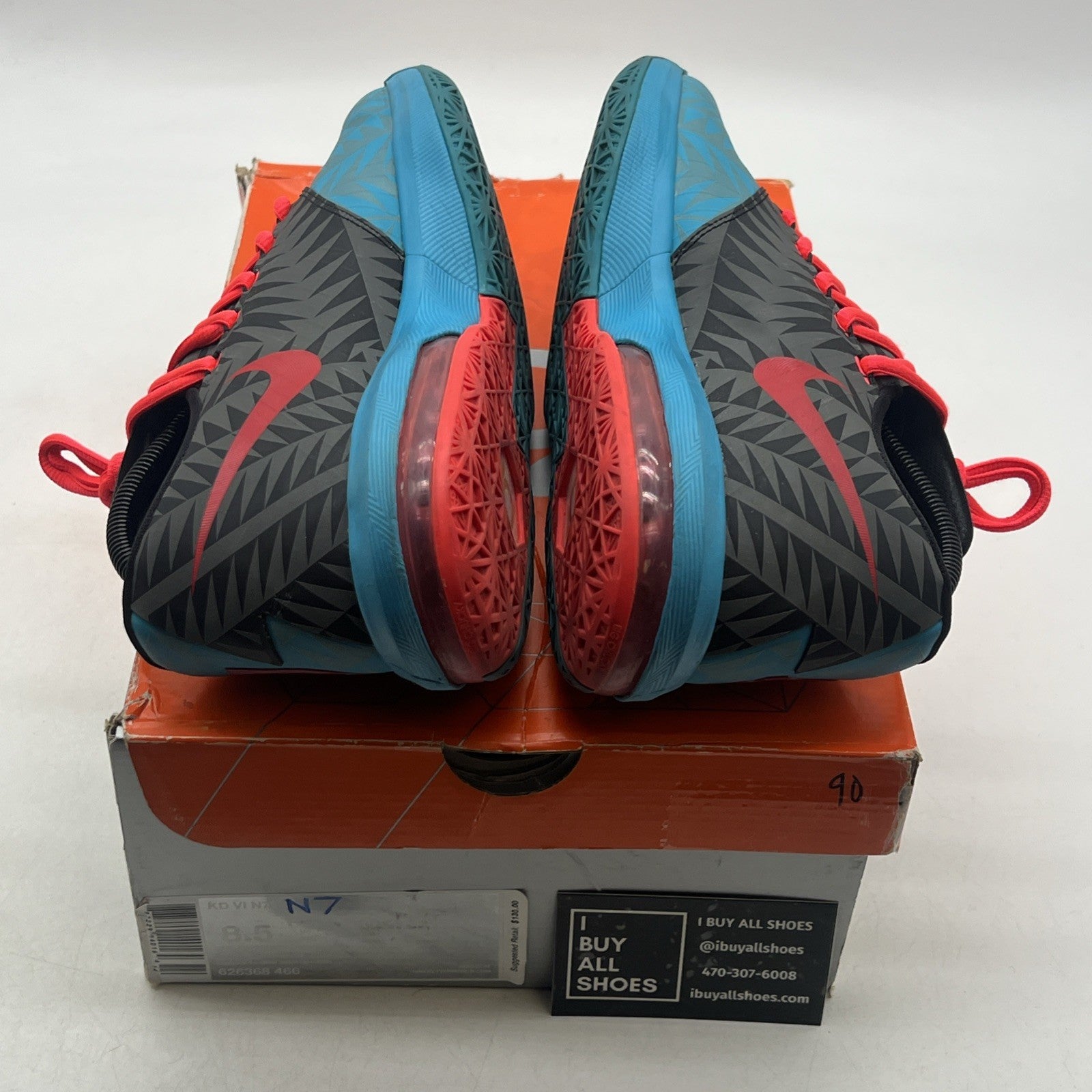 Size 8.5 - Nike KD 6 N7 - (626368-466)