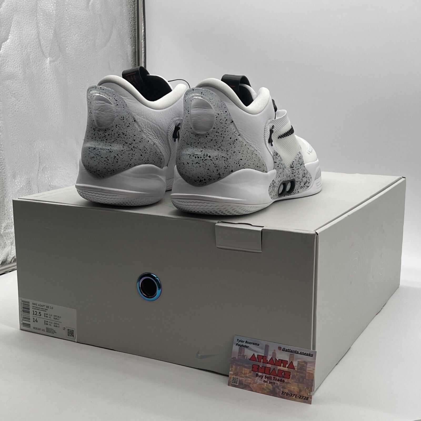 Size 12.5 - Nike Adapt BB 2.0 White Cement (BQ5397-101)