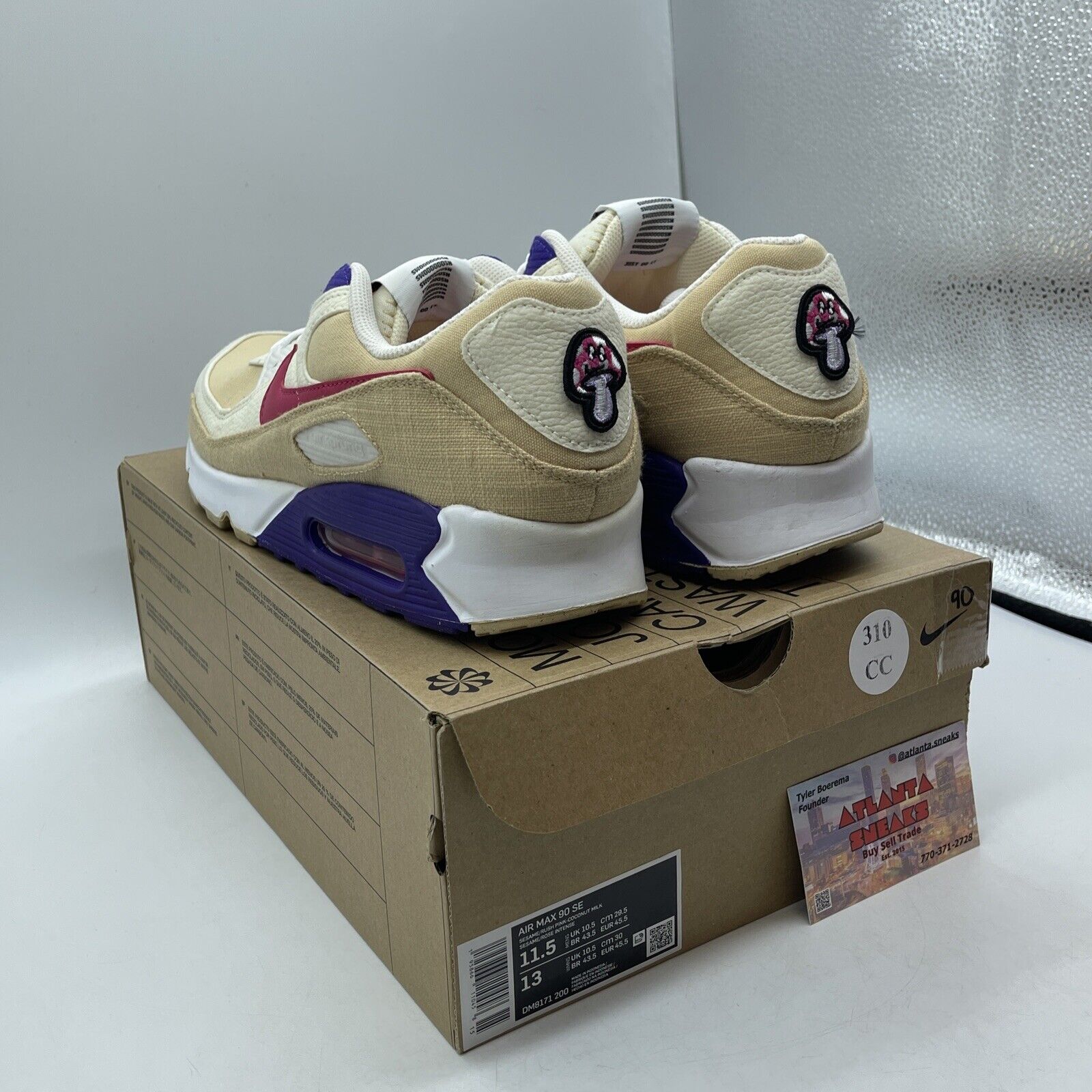 Size 11.5 - Nike Air Max 90 Air Sprung Tan Purple Pink (DM8171-200)