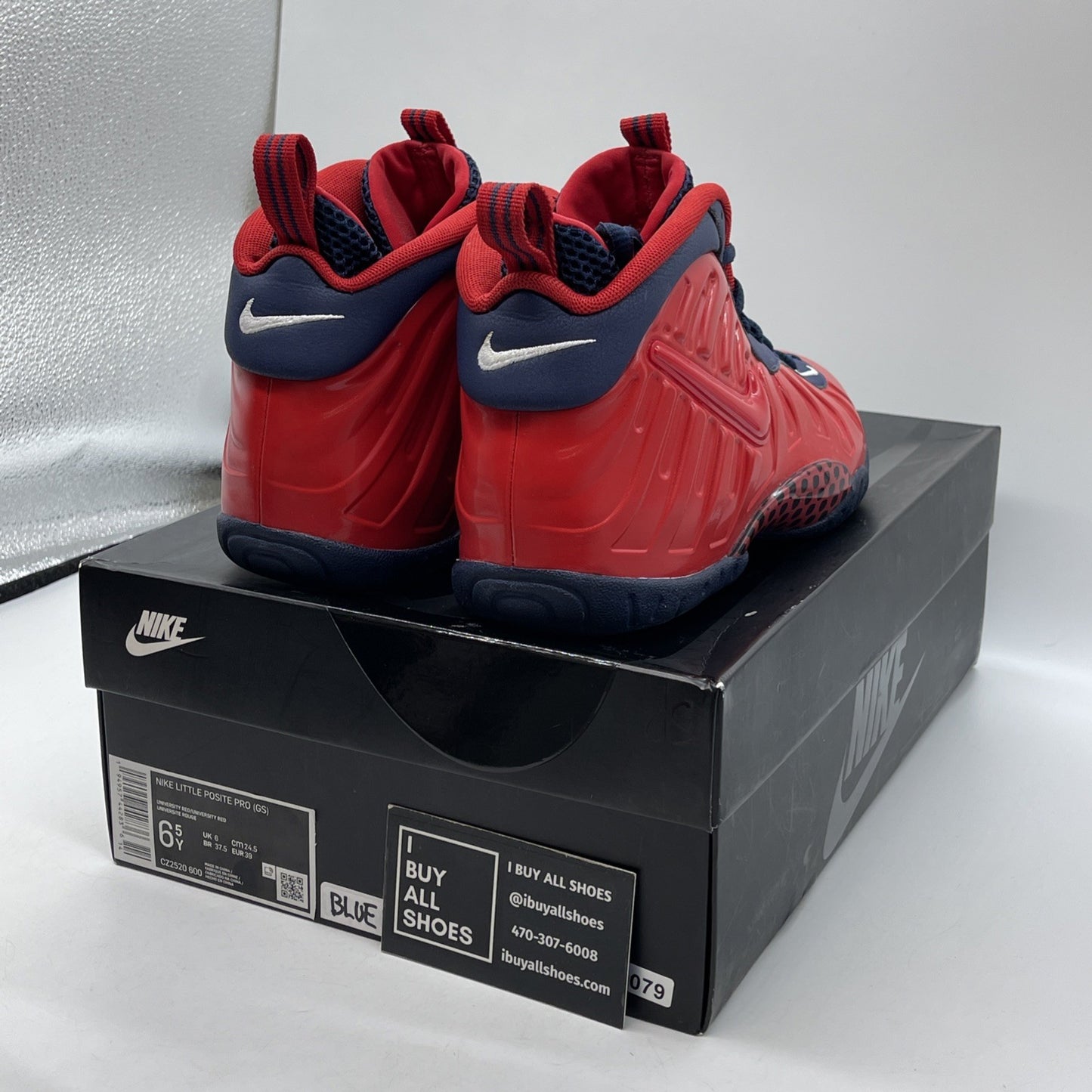Size 6.5Y - Nike Air Foamposite Pro USA Red Blue White Leather (CZ2520-600)