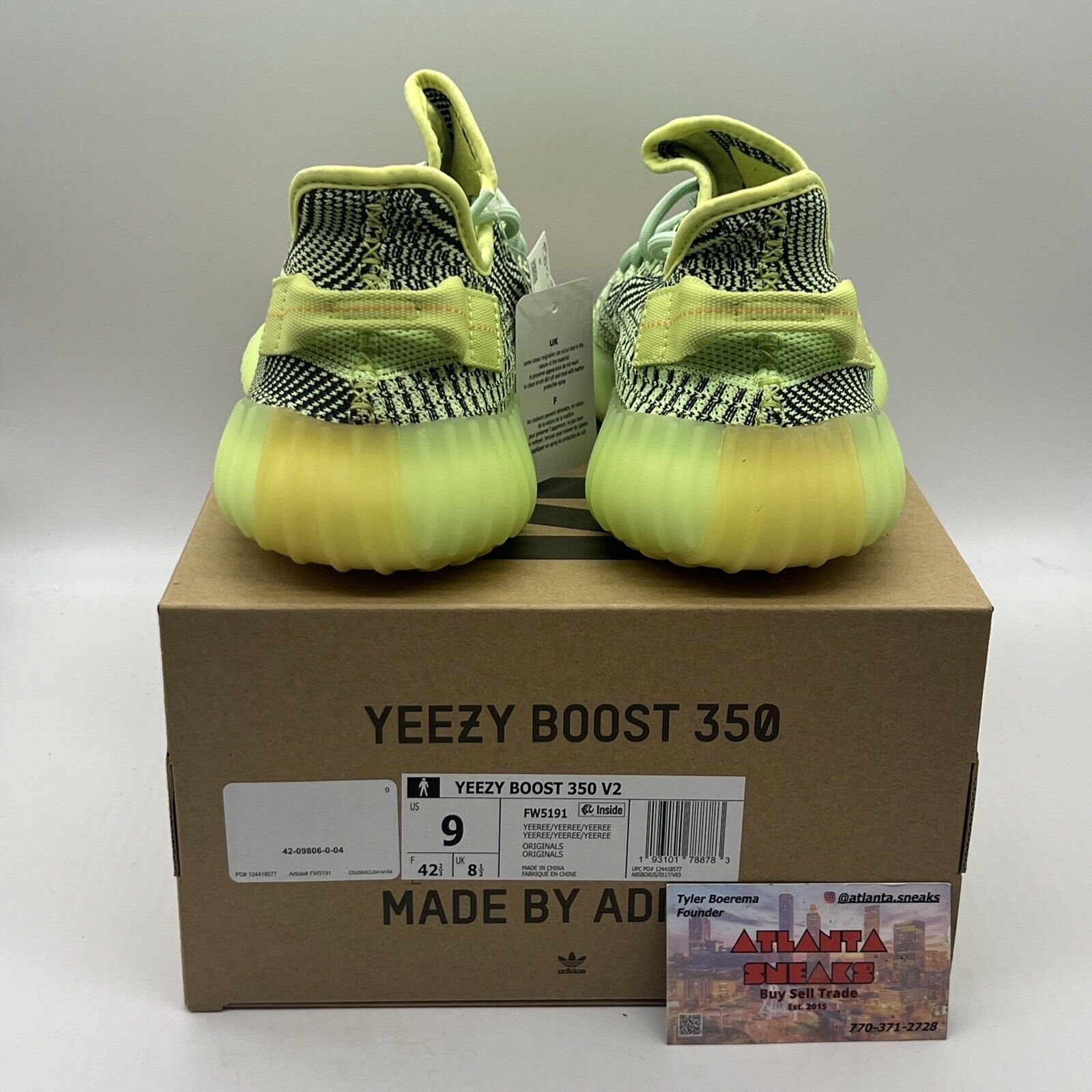 Size 9 - adidas Yeezy Boost 350 V2 Yeezreel Non-Reflective Brand New Og All DS