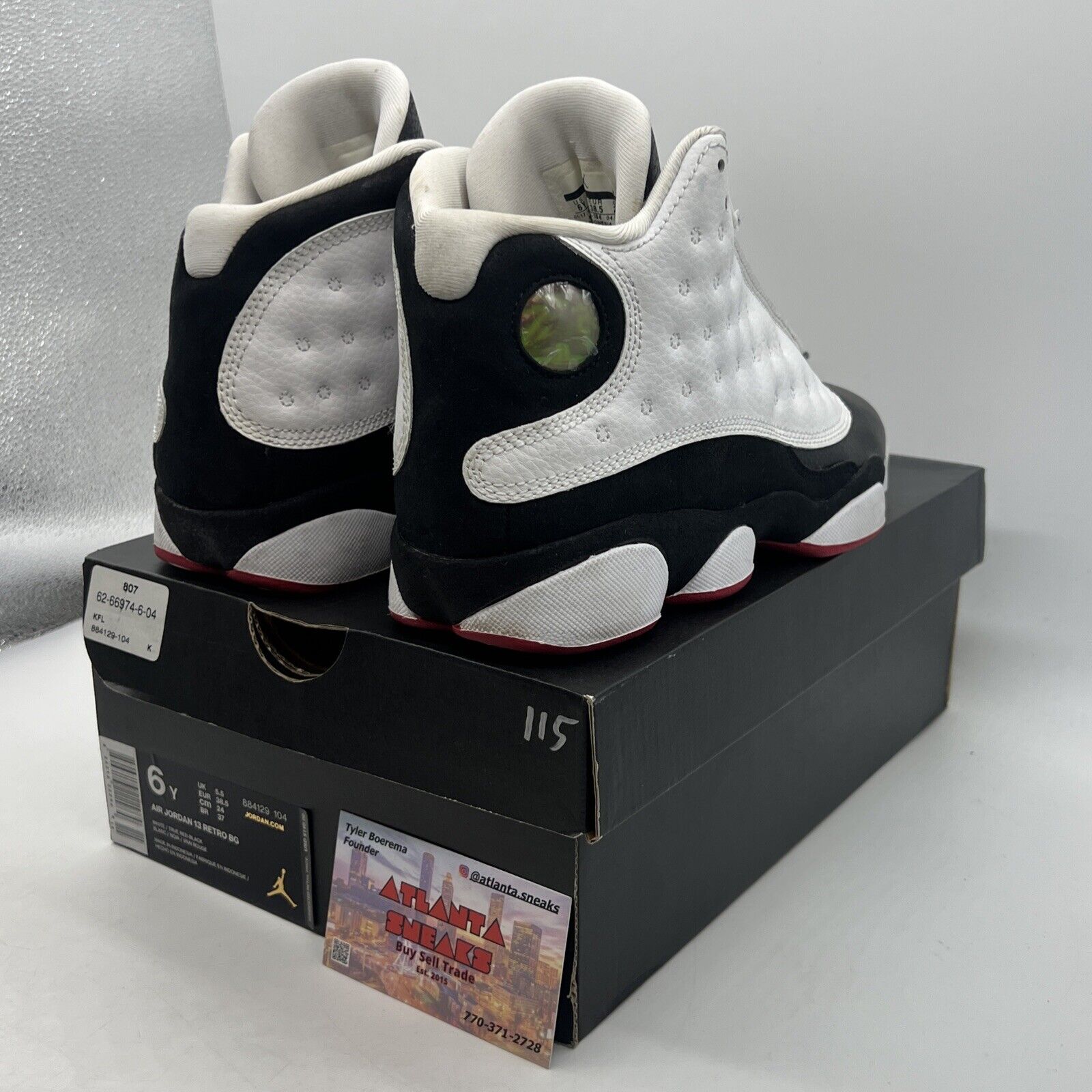 Size 7 - Jordan 13 Retro He Got Game 2018 White Black Red Leather (884129-104)