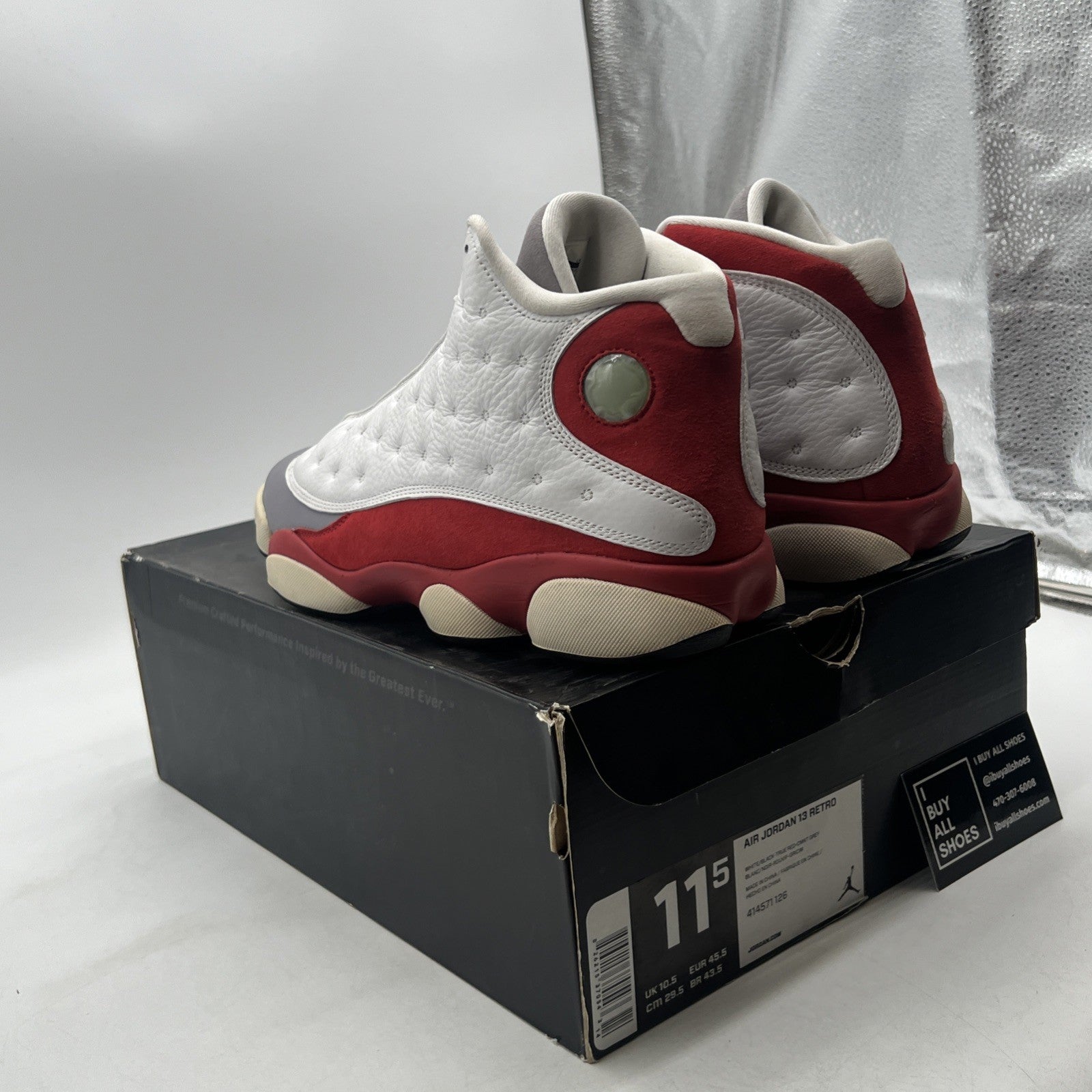 Size 11.5 - Air Jordan 13 Retro 2014 Grey Toe (414571-126)