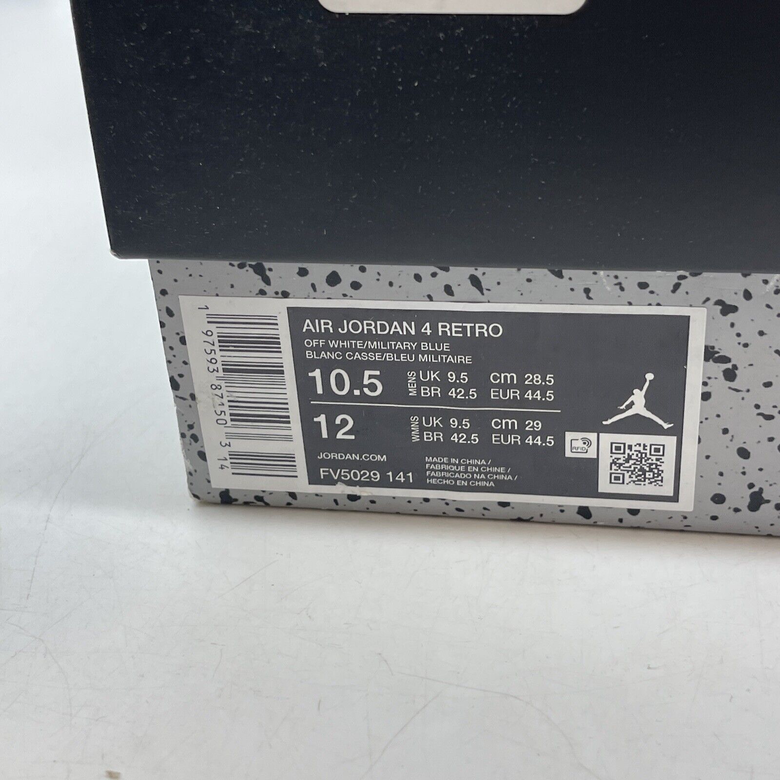 Size 10.5 - Air Jordan 4 Retro 2024 Military Blue Grey White Suede (FV5029-141)