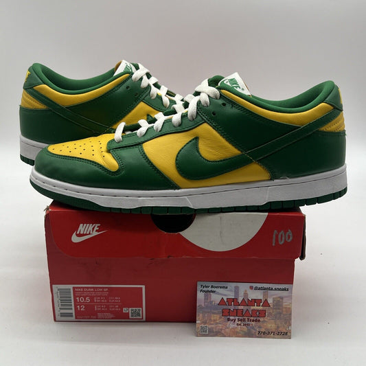 Size 10.5 - Nike Dunk SP 2020 Low Brazil Yellow Green White Leather (CU1727-700)