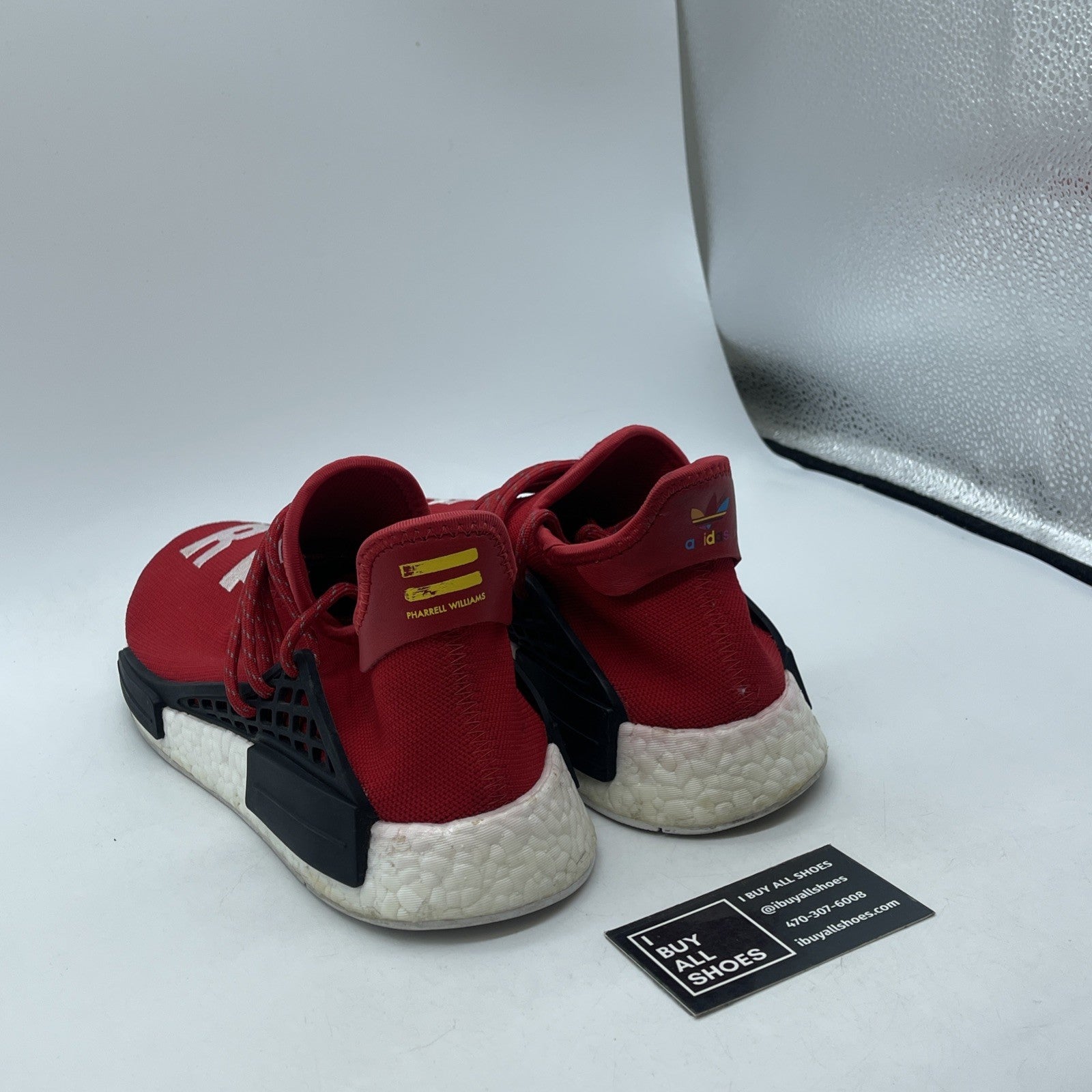 Size 9 - adidas Pharrell x NMD Human Race Red White Suede (BB0616)