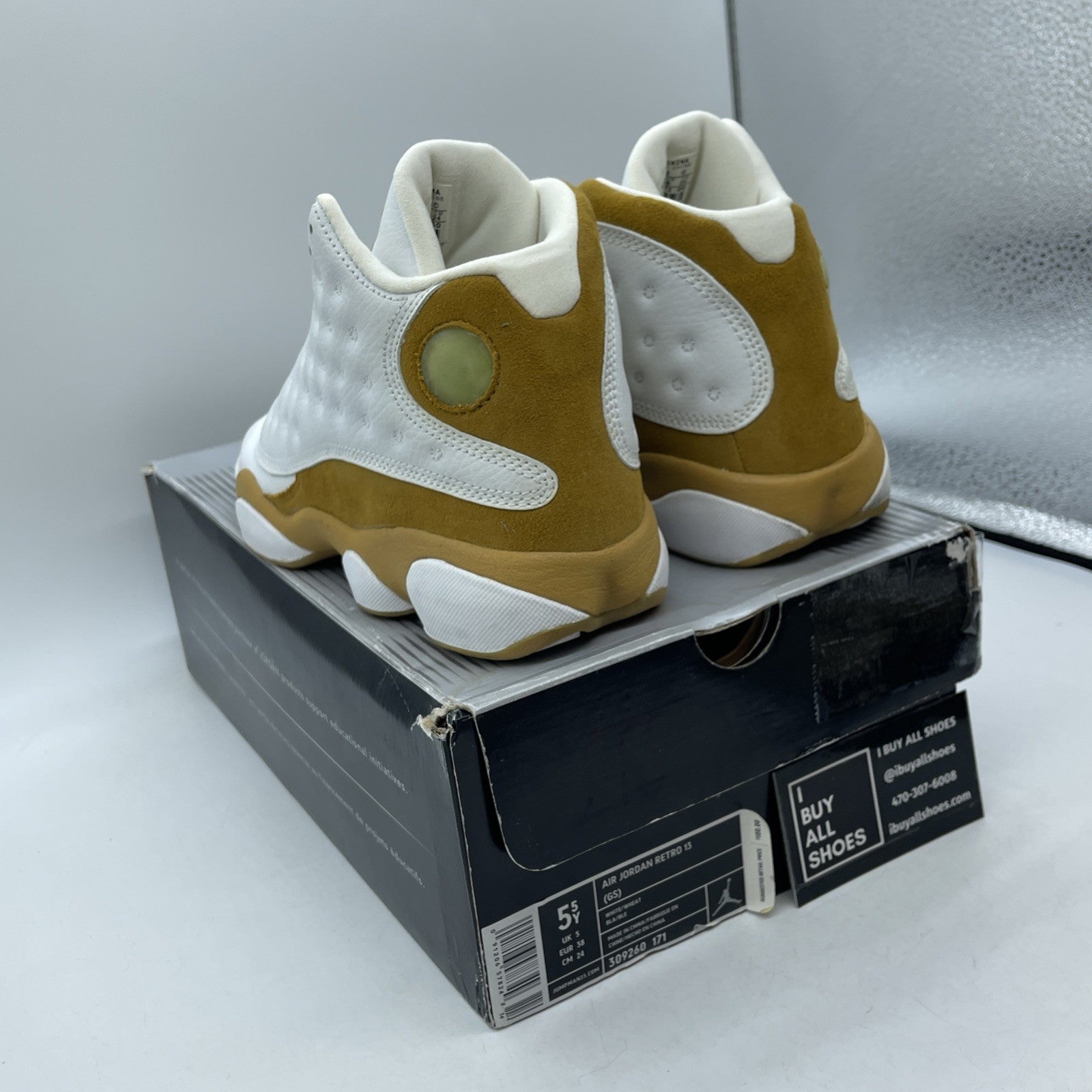 Size 5.5Y (GS) - Jordan 13 Retro Mid Wheat Brown Suede (309260-171)