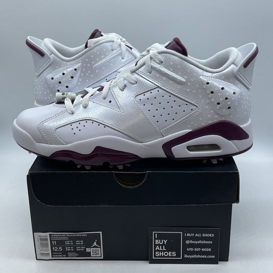 Size 11 - Air Jordan 6 Retro Golf NRG Low Bordeaux White Leather (DV6796-116)