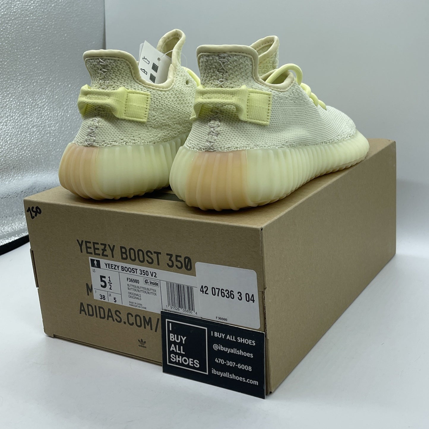 Size 5.5 - adidas Yeezy Boost 350 V2 Butter Yellow Suede (F36980)