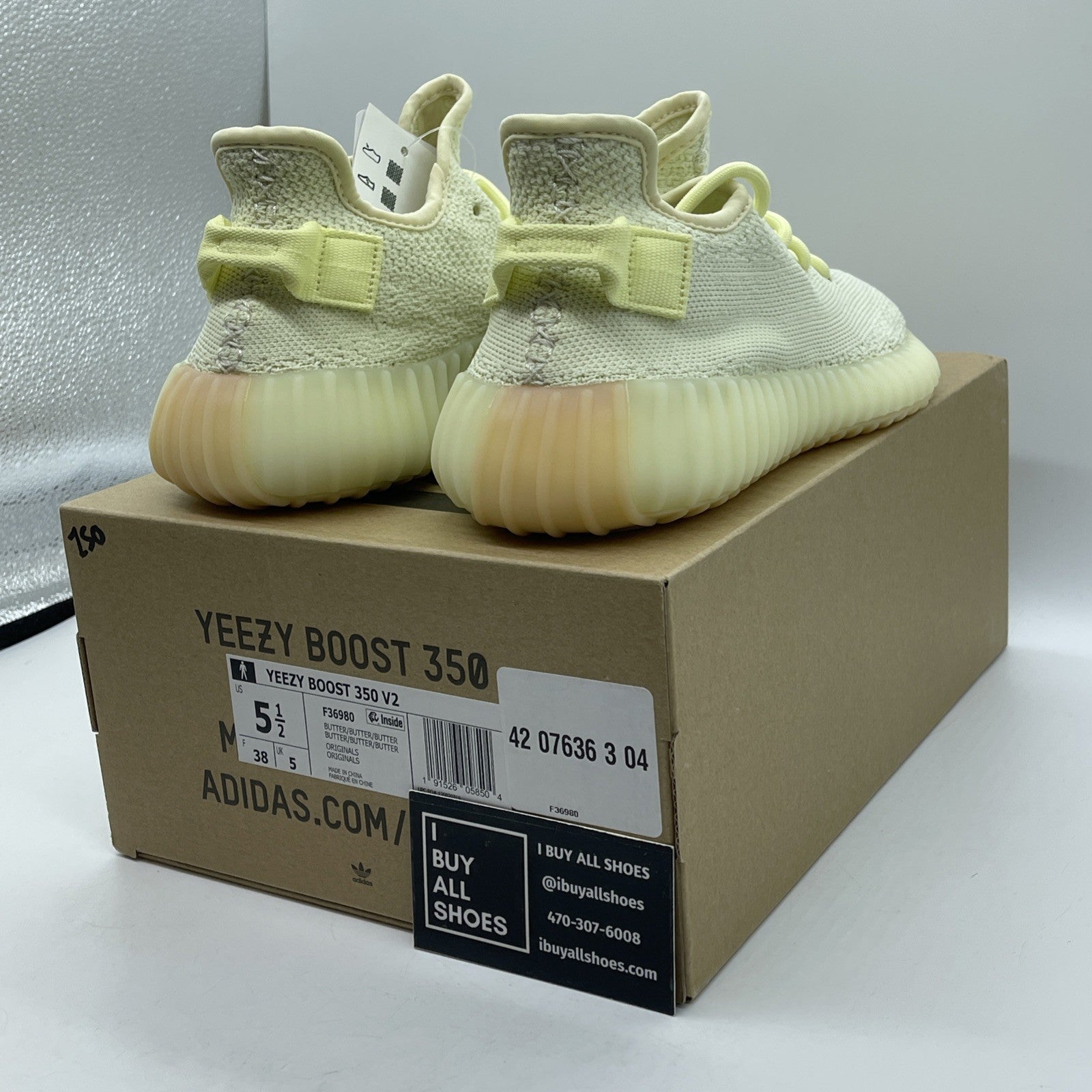 Size 5.5 - adidas Yeezy Boost 350 V2 Butter Yellow Suede (F36980)